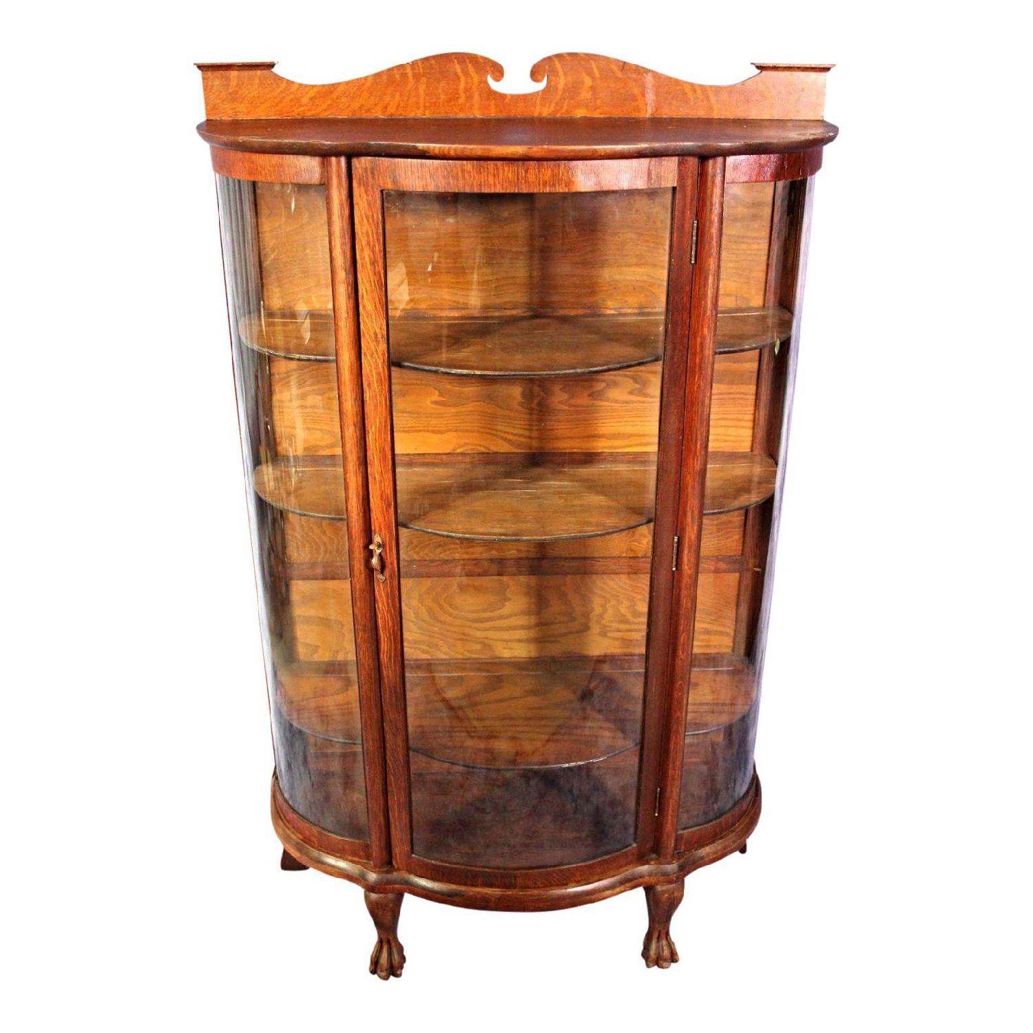 Larkin 1900 Signed Display Curio /China Cabinet - image-9