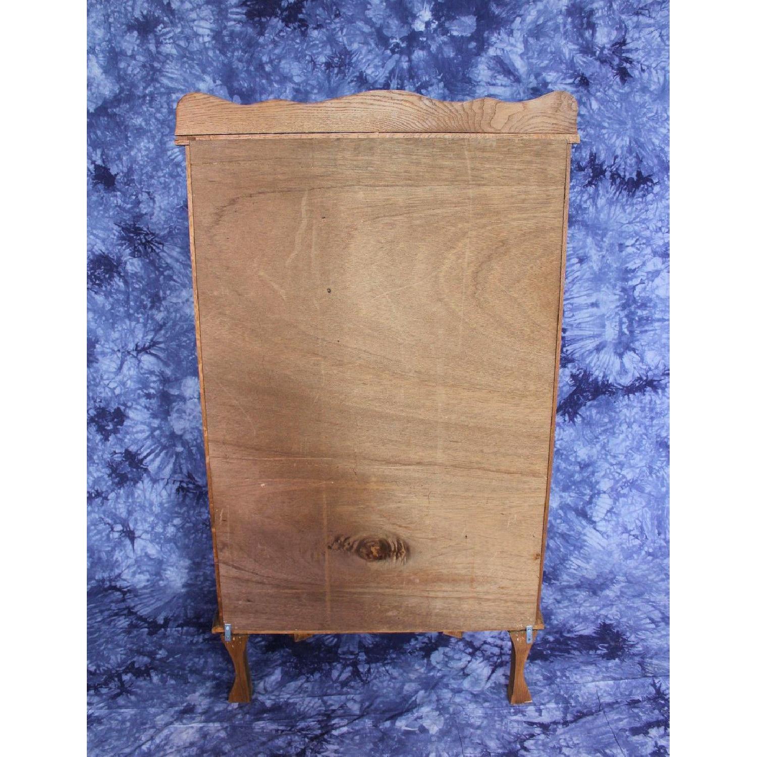 1900s Antique Oak Curved Curio/China Cabinet - image-6