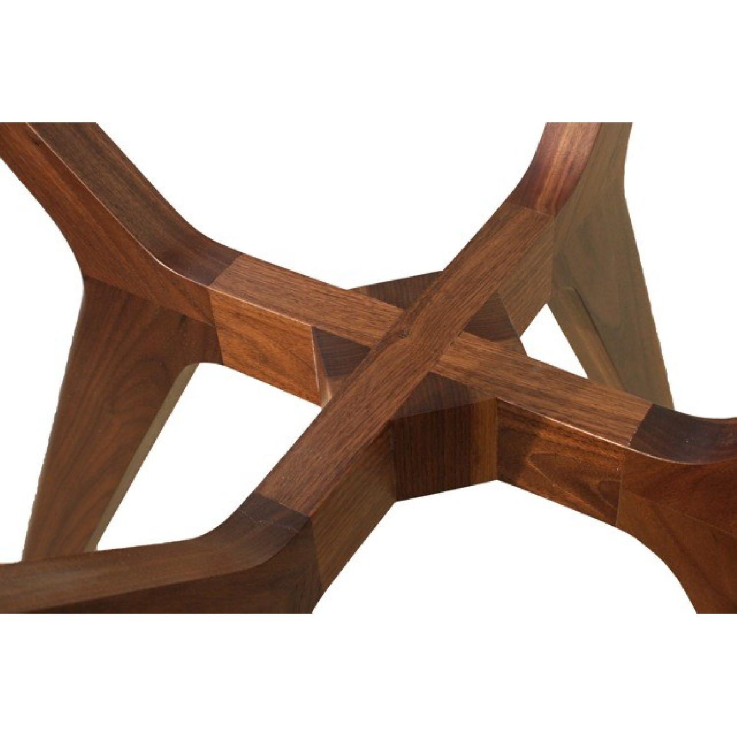 Mid Century Modern Round Walnut Dining Table - image-2