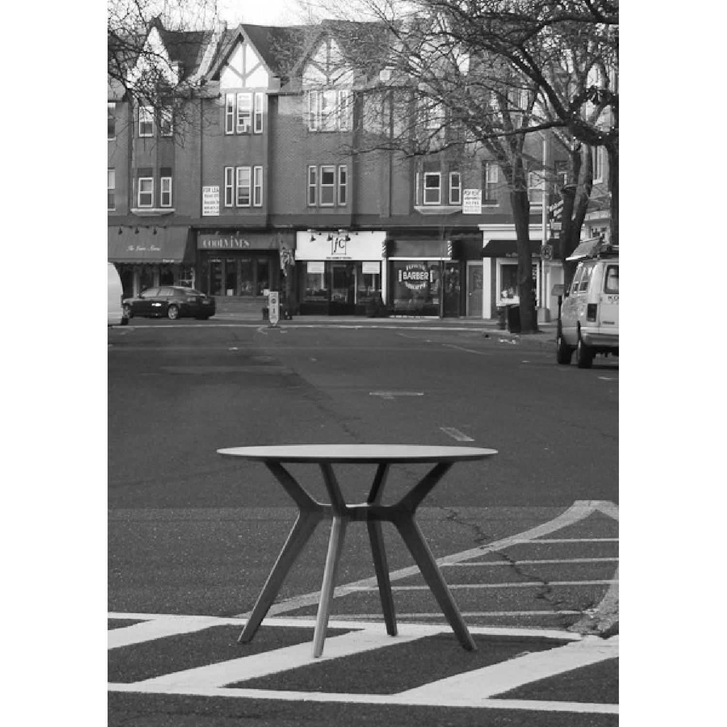 Mid Century Modern Round Walnut Dining Table - image-3