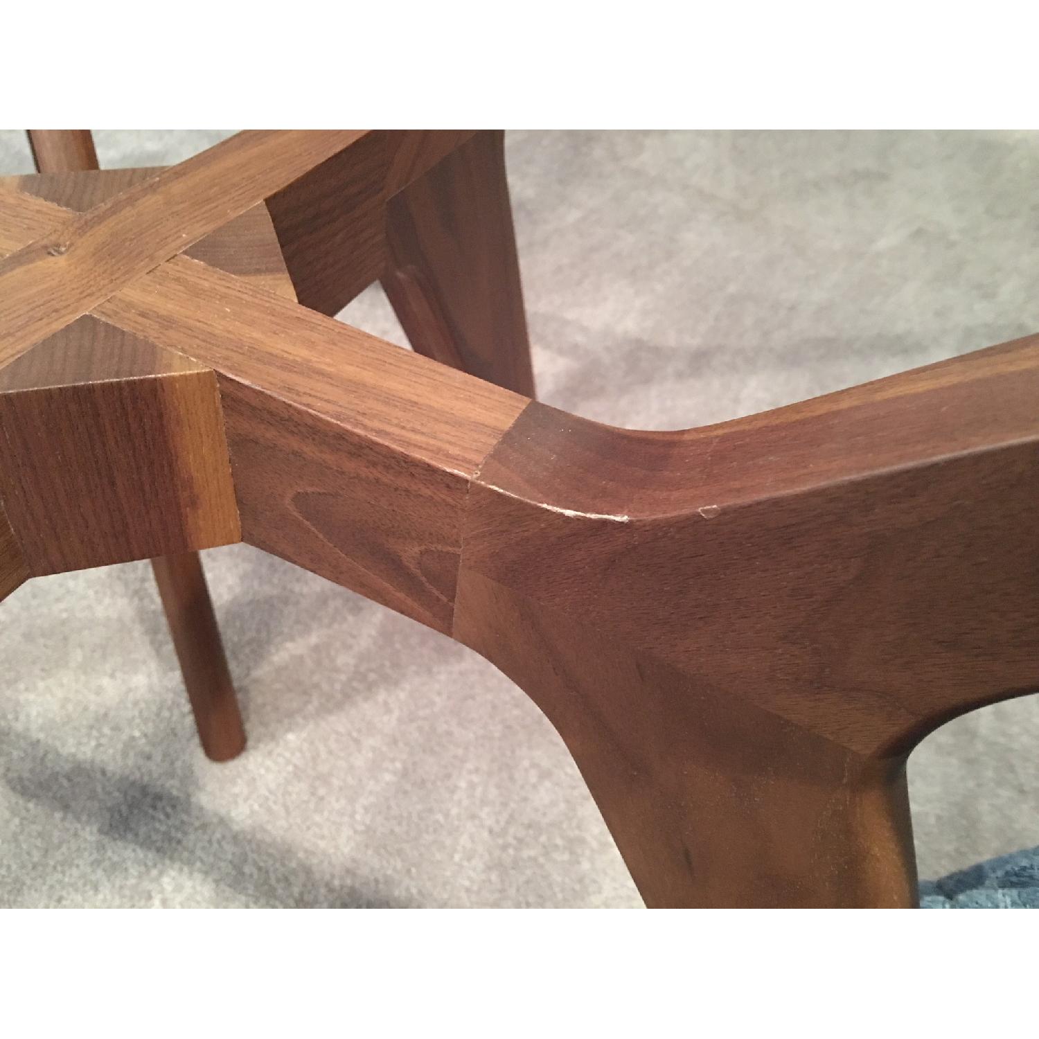 Mid Century Modern Round Walnut Dining Table - image-8