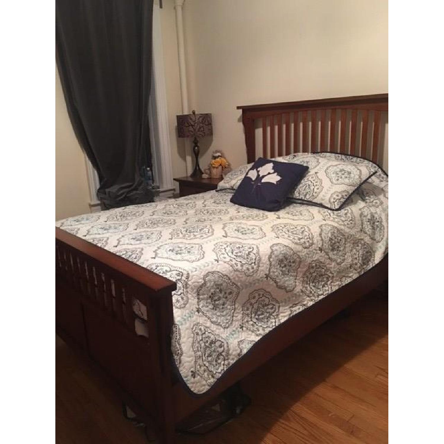 Bob's Mission Oak Full Bed Frame - image-1