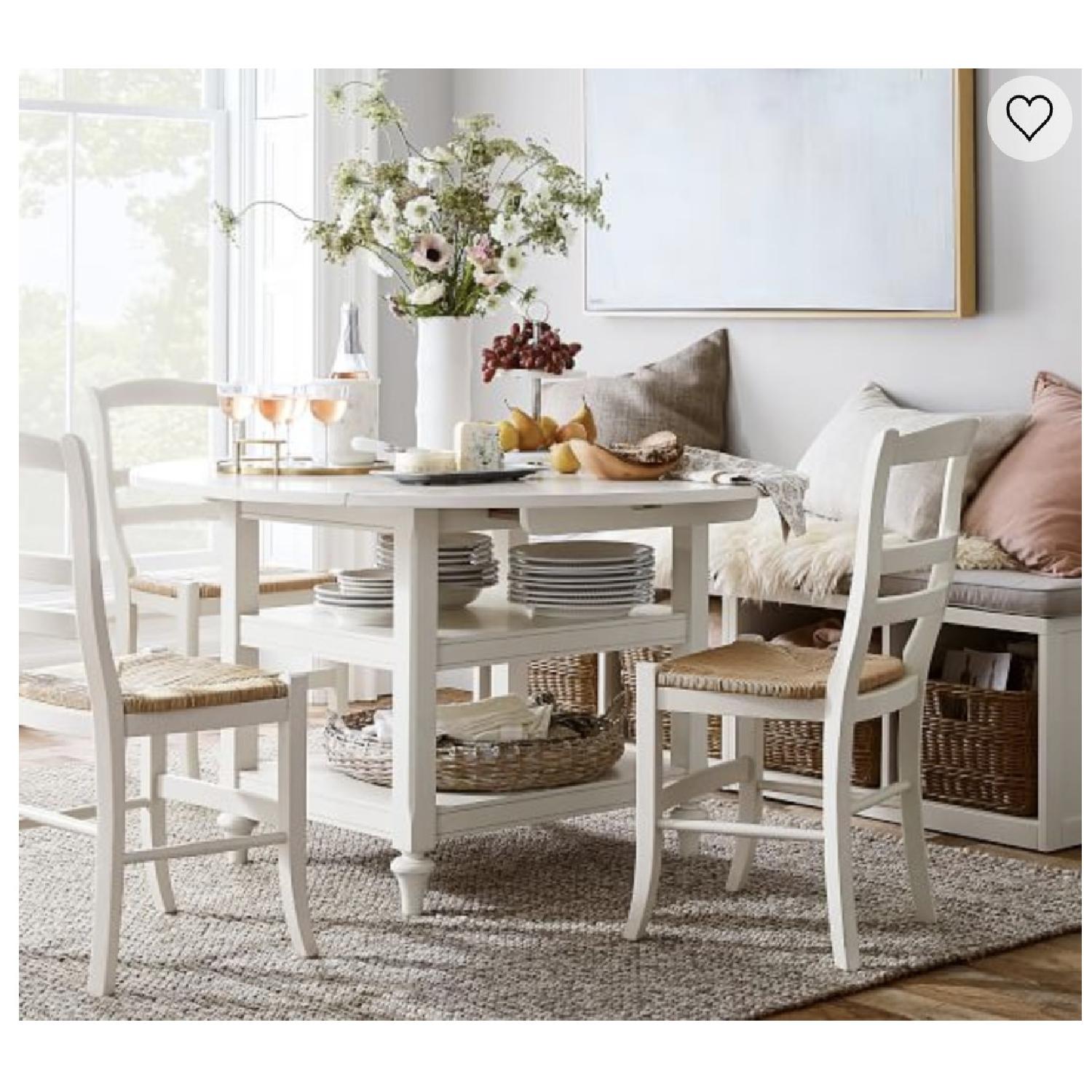Pottery Barn Drop Leaf Table w/ 4 Chairs - image-1