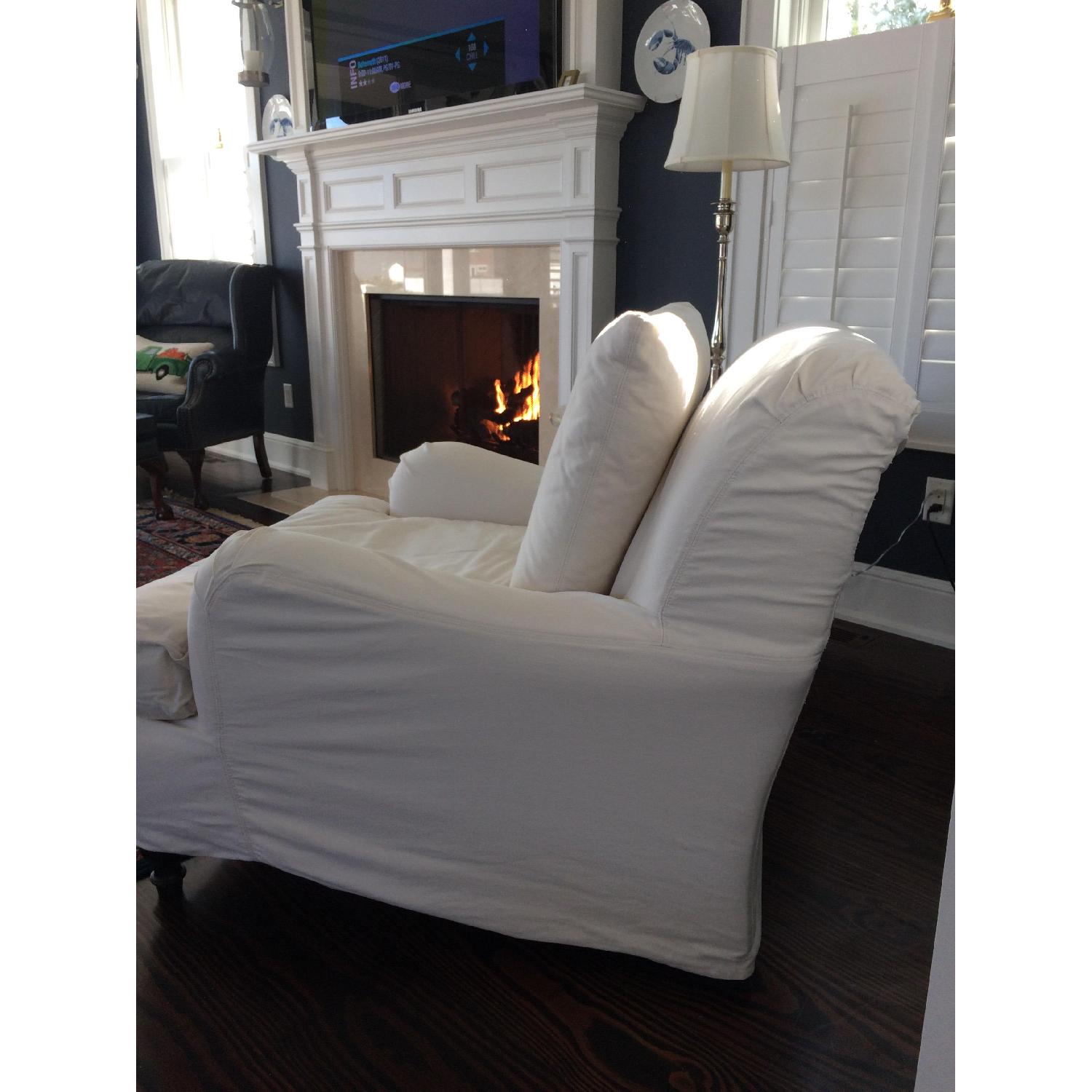 Pottery Barn English Arm Slipcovered Chair - image-2