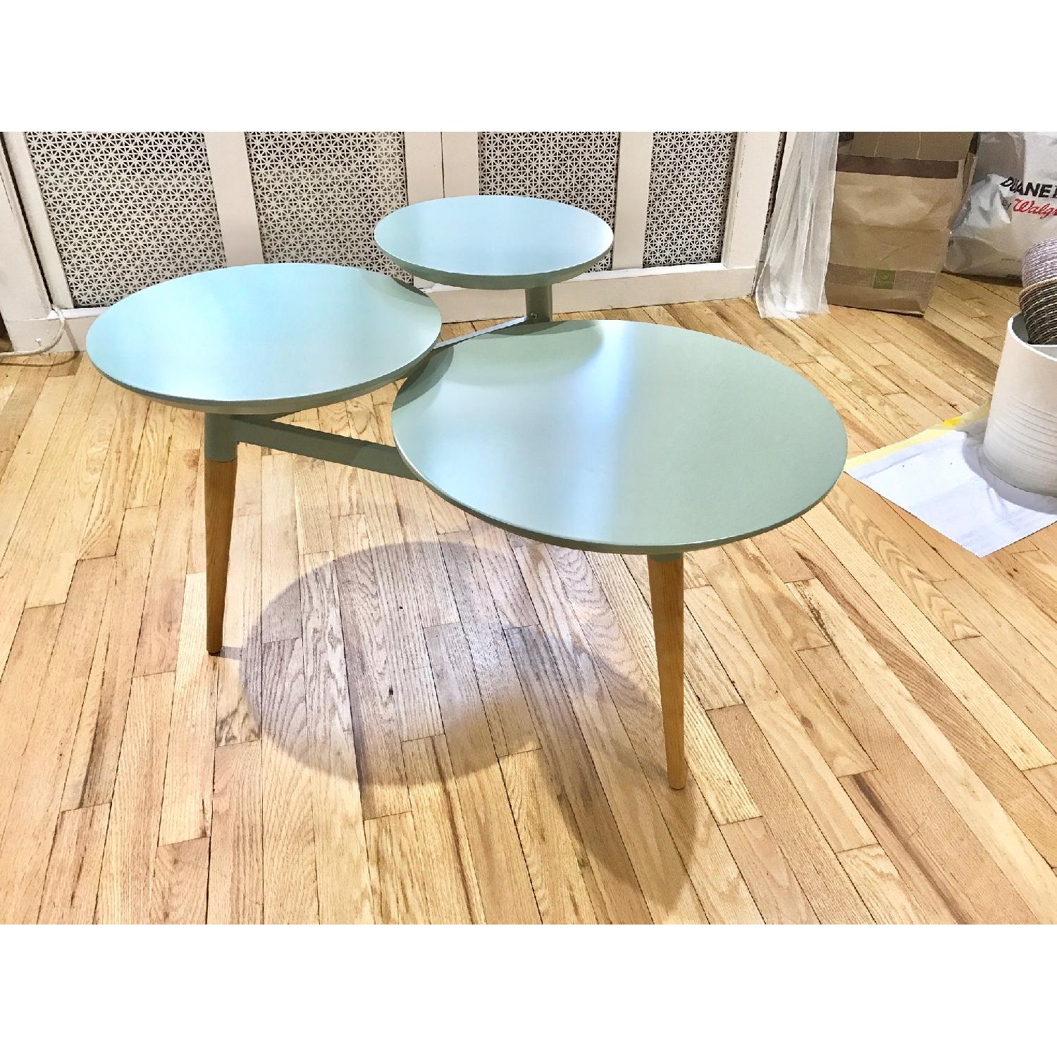 West Elm Clover Coffee Table w/ Oregano Top & Almond Legs AptDeco