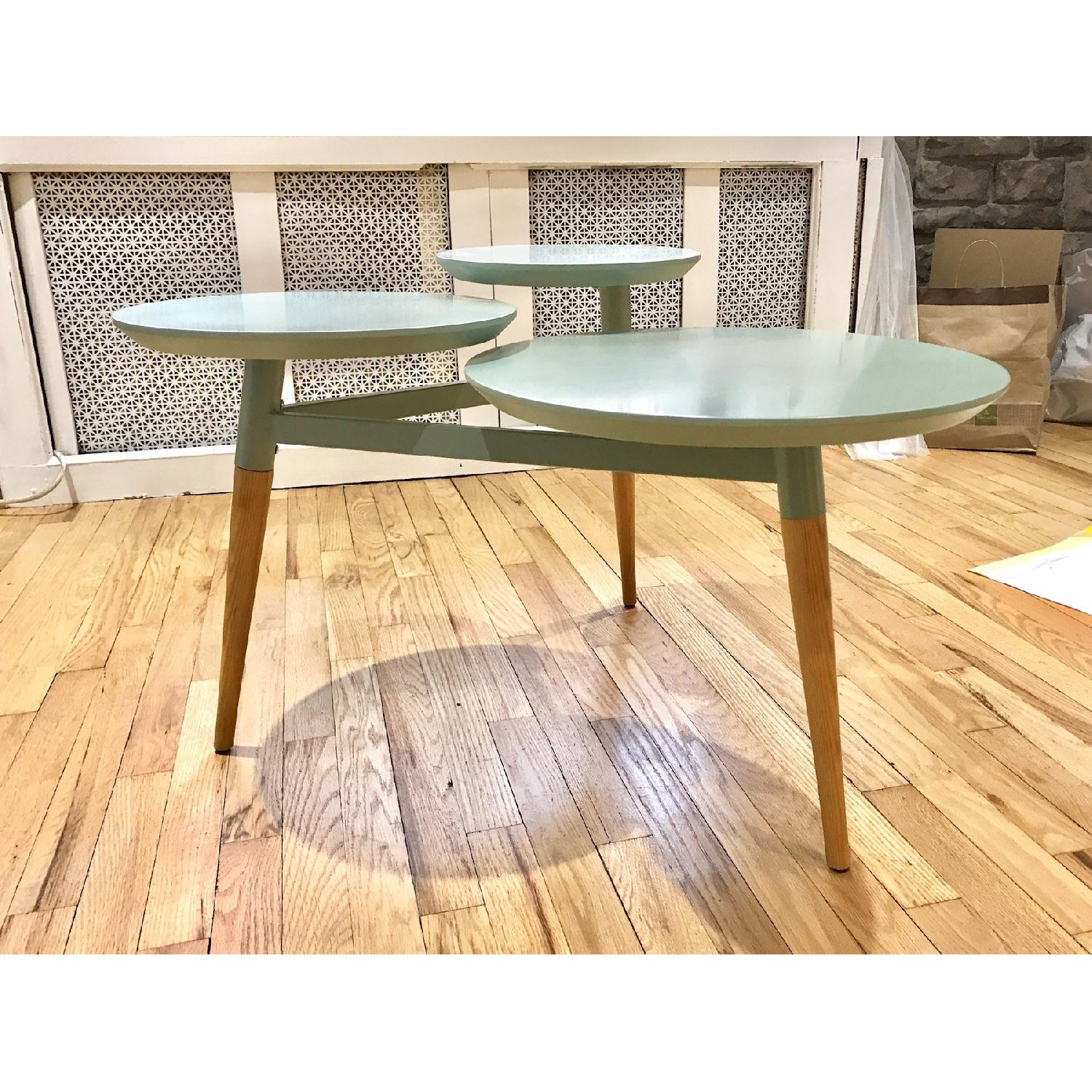 West Elm Clover Coffee Table w/ Oregano Top & Almond Legs AptDeco