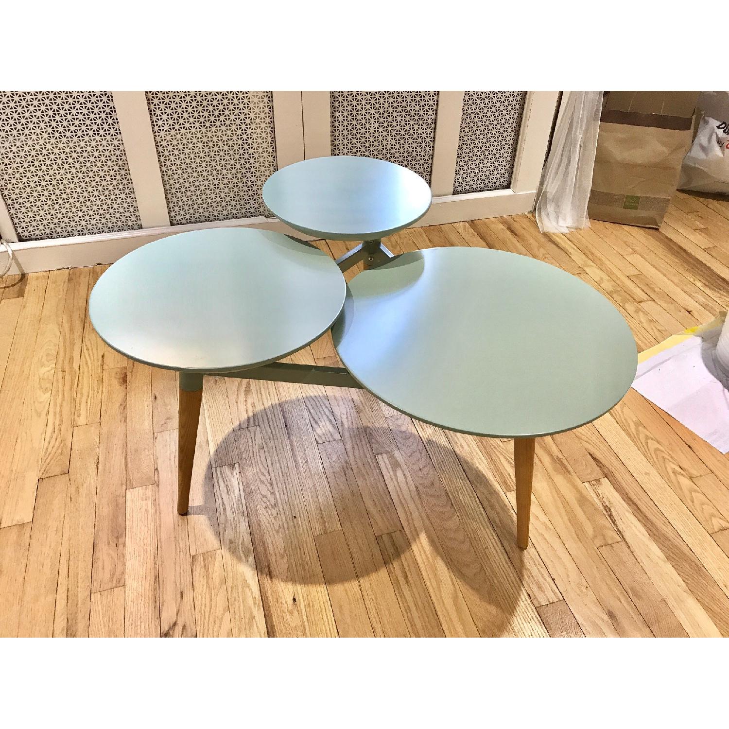 West Elm Clover Coffee Table w/ Oregano Top & Almond Legs AptDeco