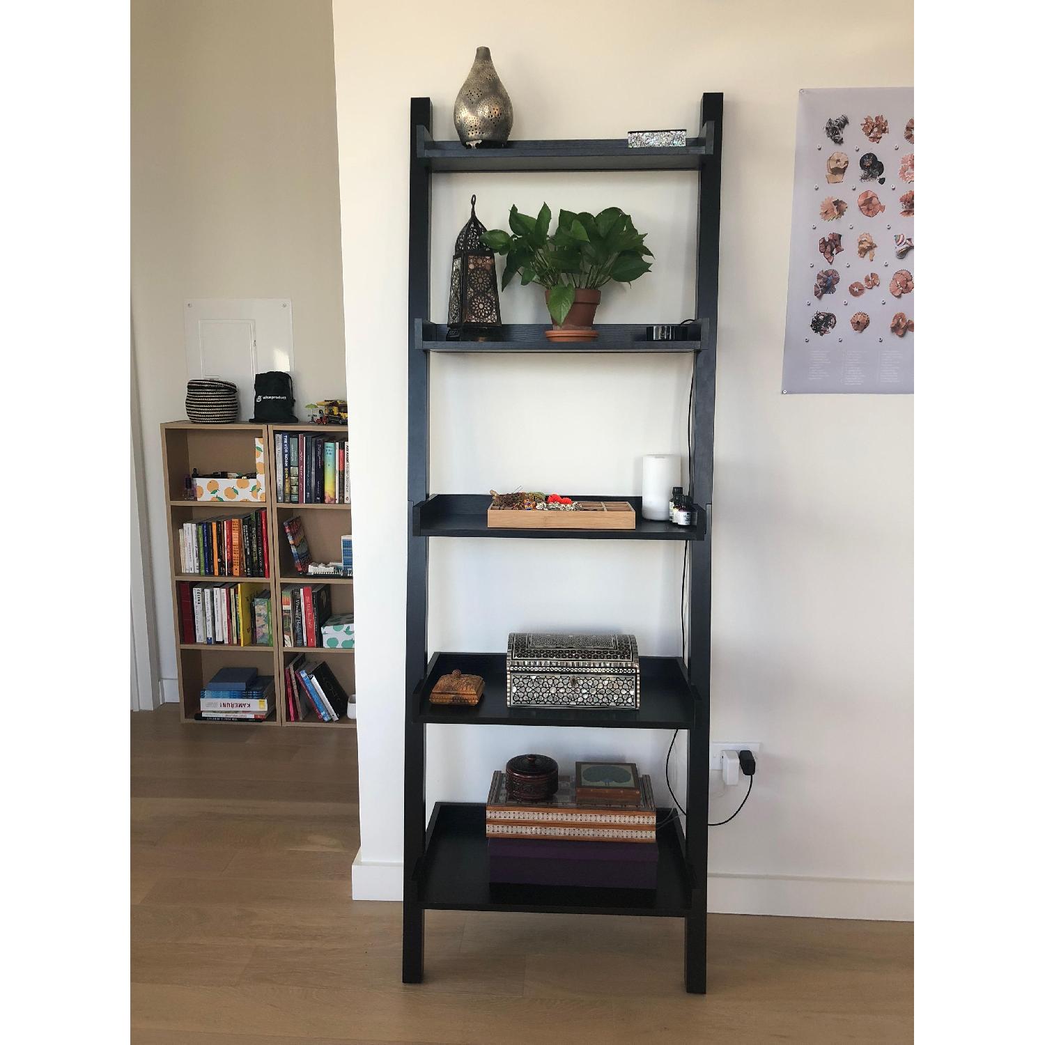 Container Store Linea Leaning Bookcase Shelves - AptDeco