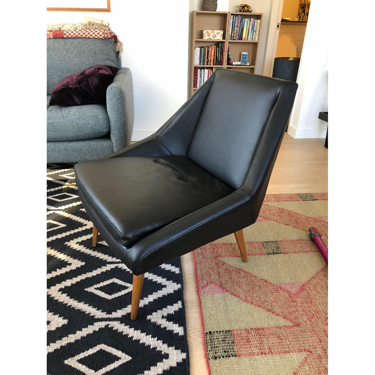 West Elm Parker Slipper Leather Chair - image-1