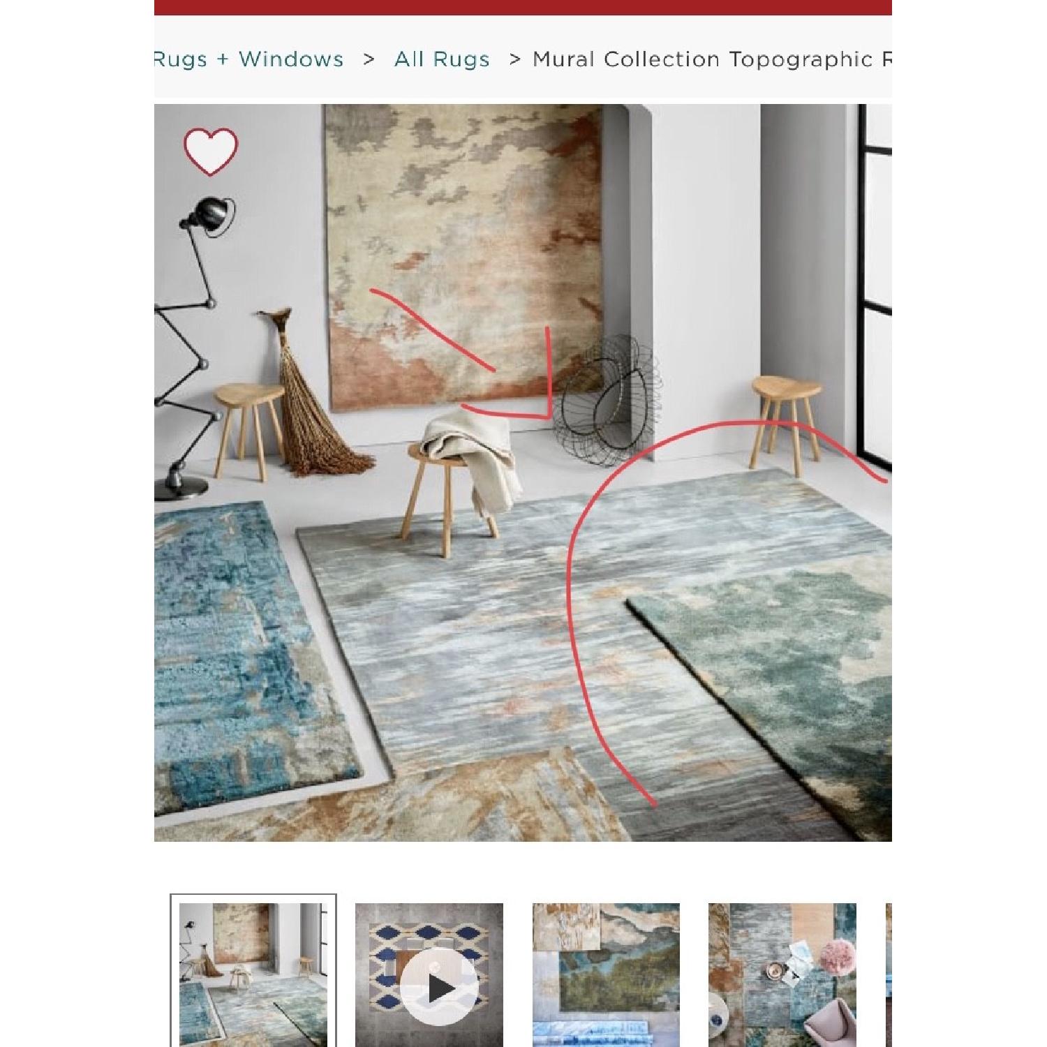 West Elm Mural Topographic Area Rug - image-1