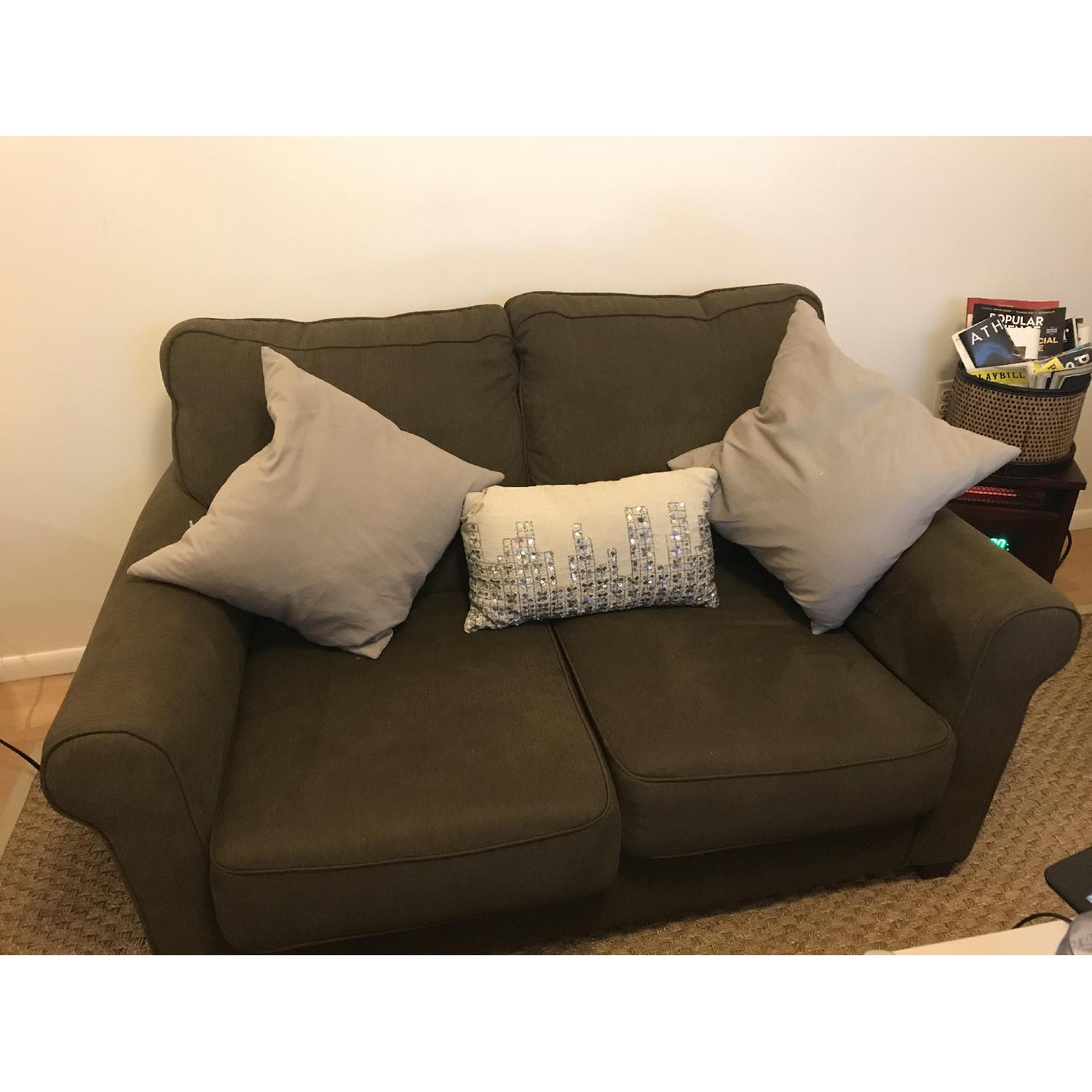 Ashley Zeth Contemporary Twin Sleeper Loveseat - image-1