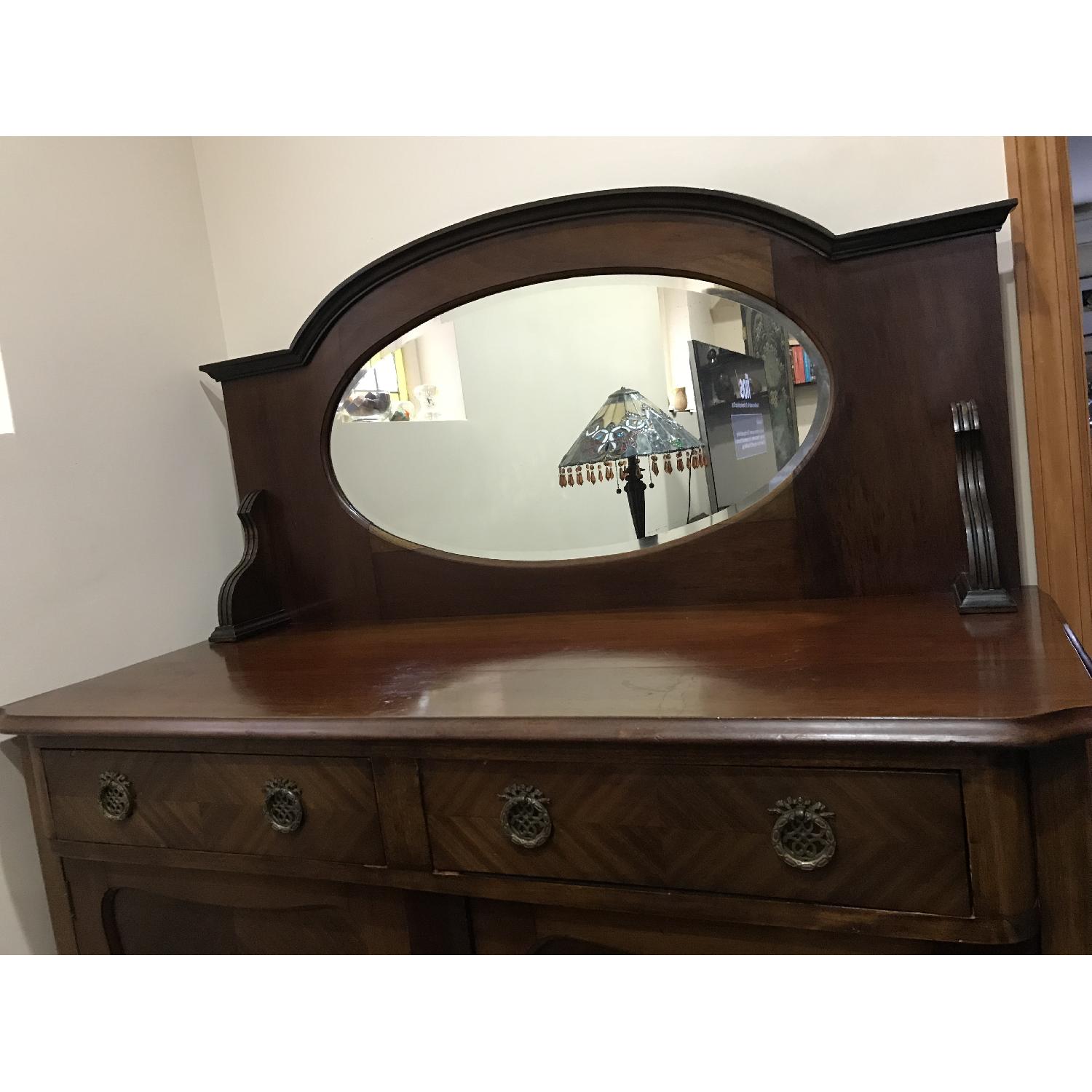 Vintage Sideboard w/ Mirror - image-1