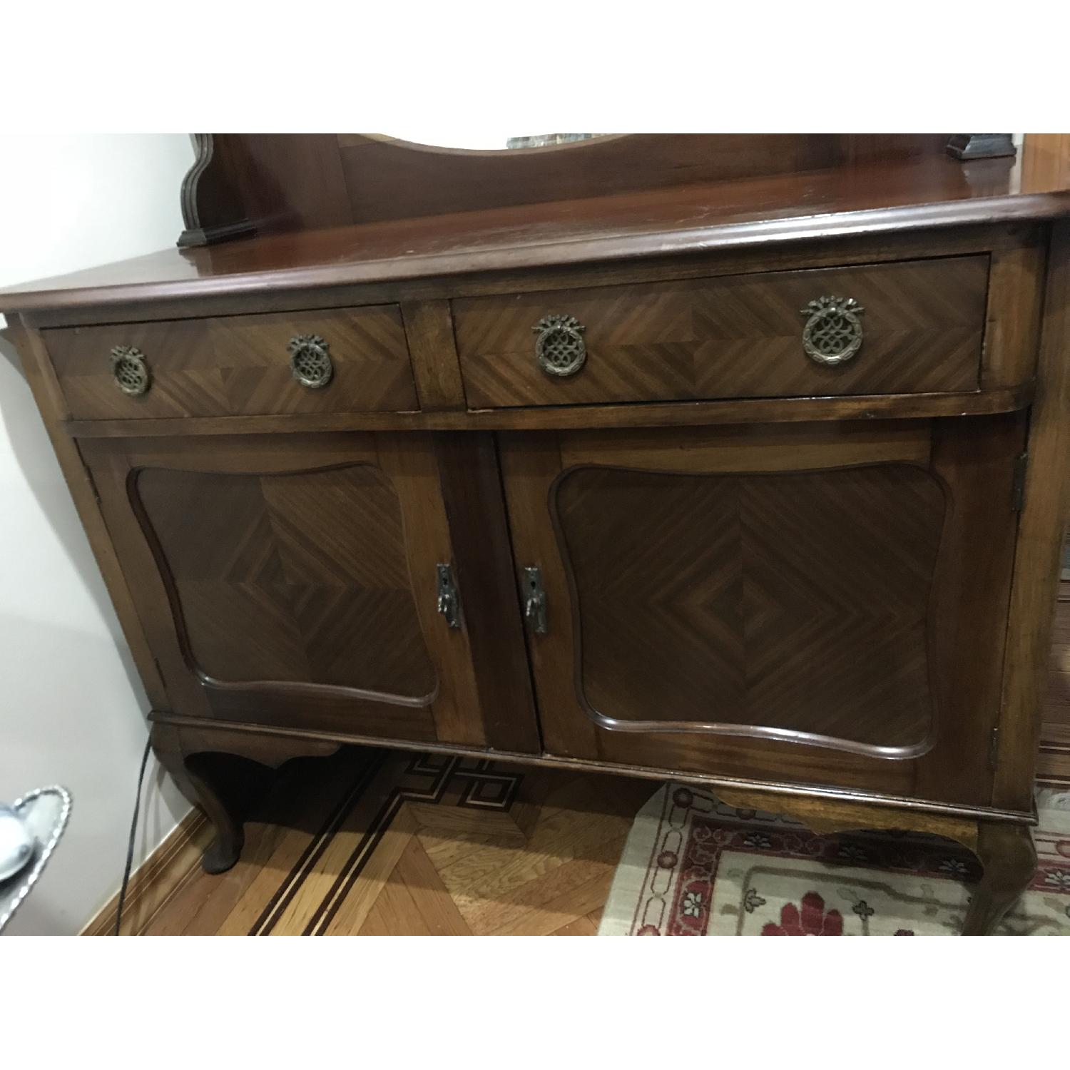 Vintage Sideboard w/ Mirror - image-3