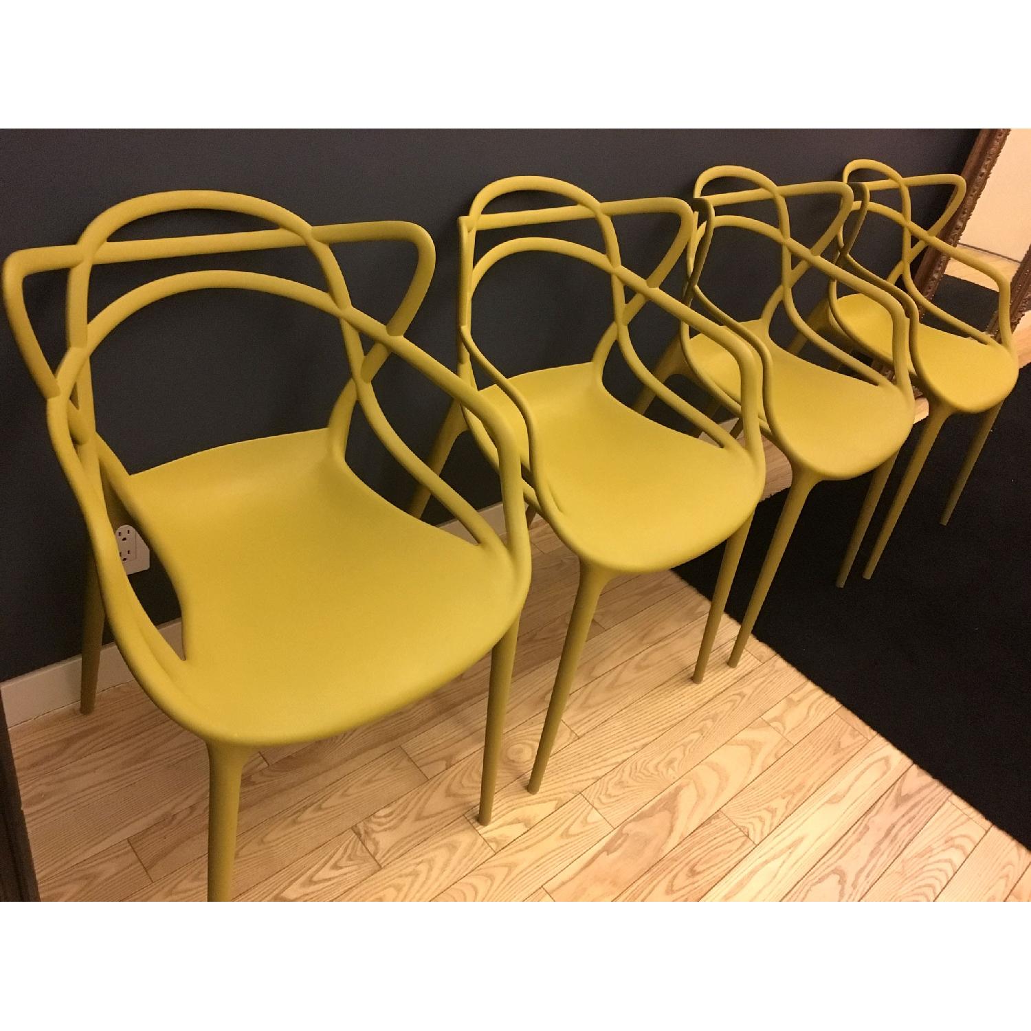Kartell Mustard Yellow Masters Chair Aptdeco