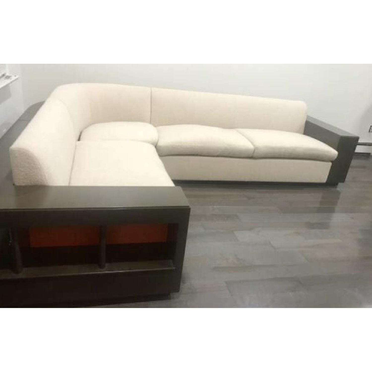 Mid-Century Modern Sectional Sofa w/ Shelving - image-1