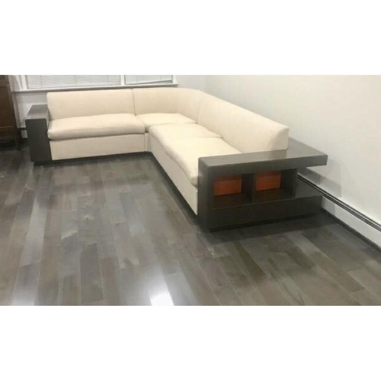 Mid-Century Modern Sectional Sofa w/ Shelving - image-2