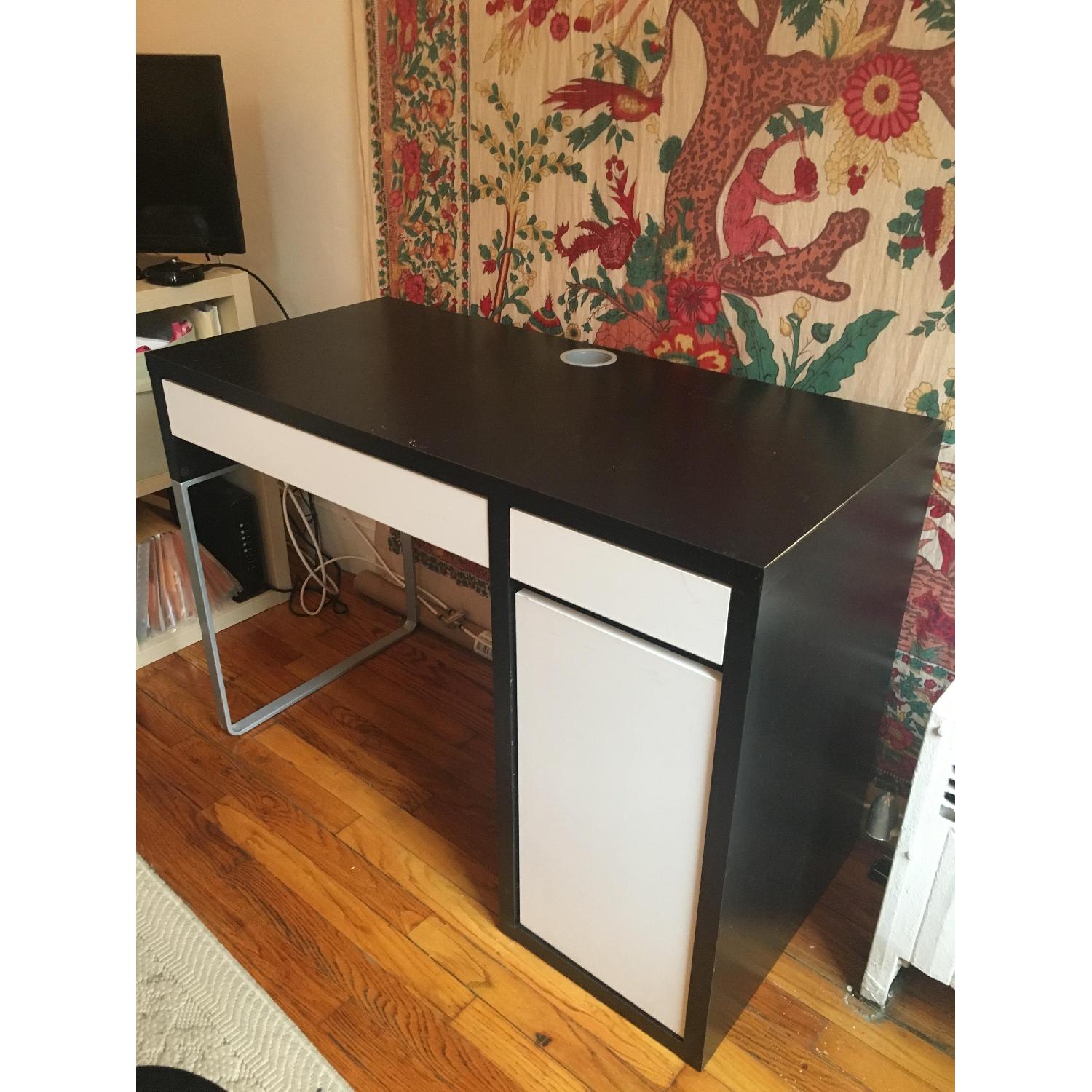 Ikea Micke Black & White Desk - image-1