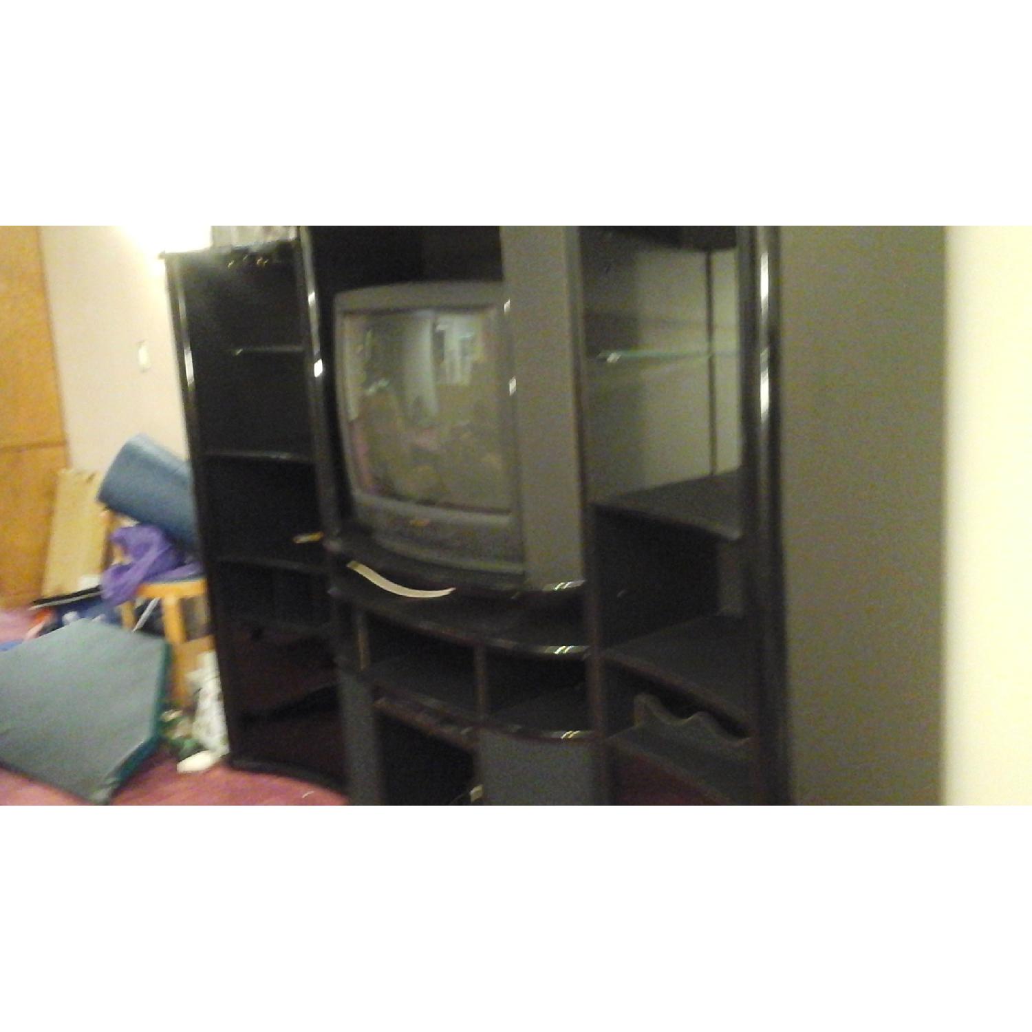 Italian Black Lacquer Entertainment Center - image-8