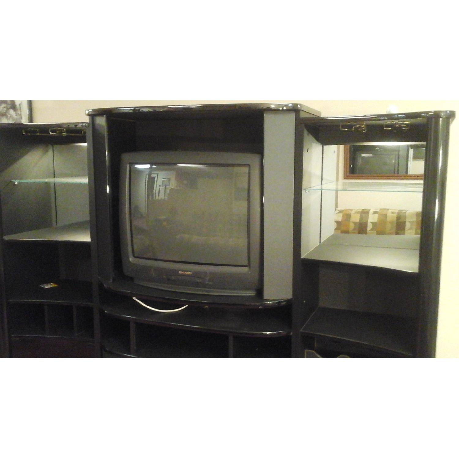Italian Black Lacquer Entertainment Center - image-10