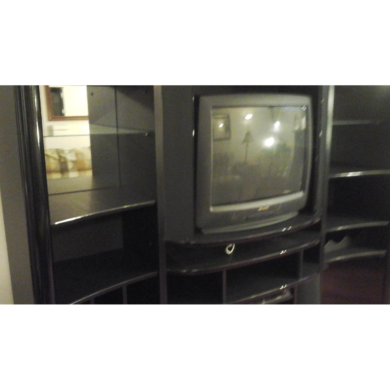 Italian Black Lacquer Entertainment Center - image-11