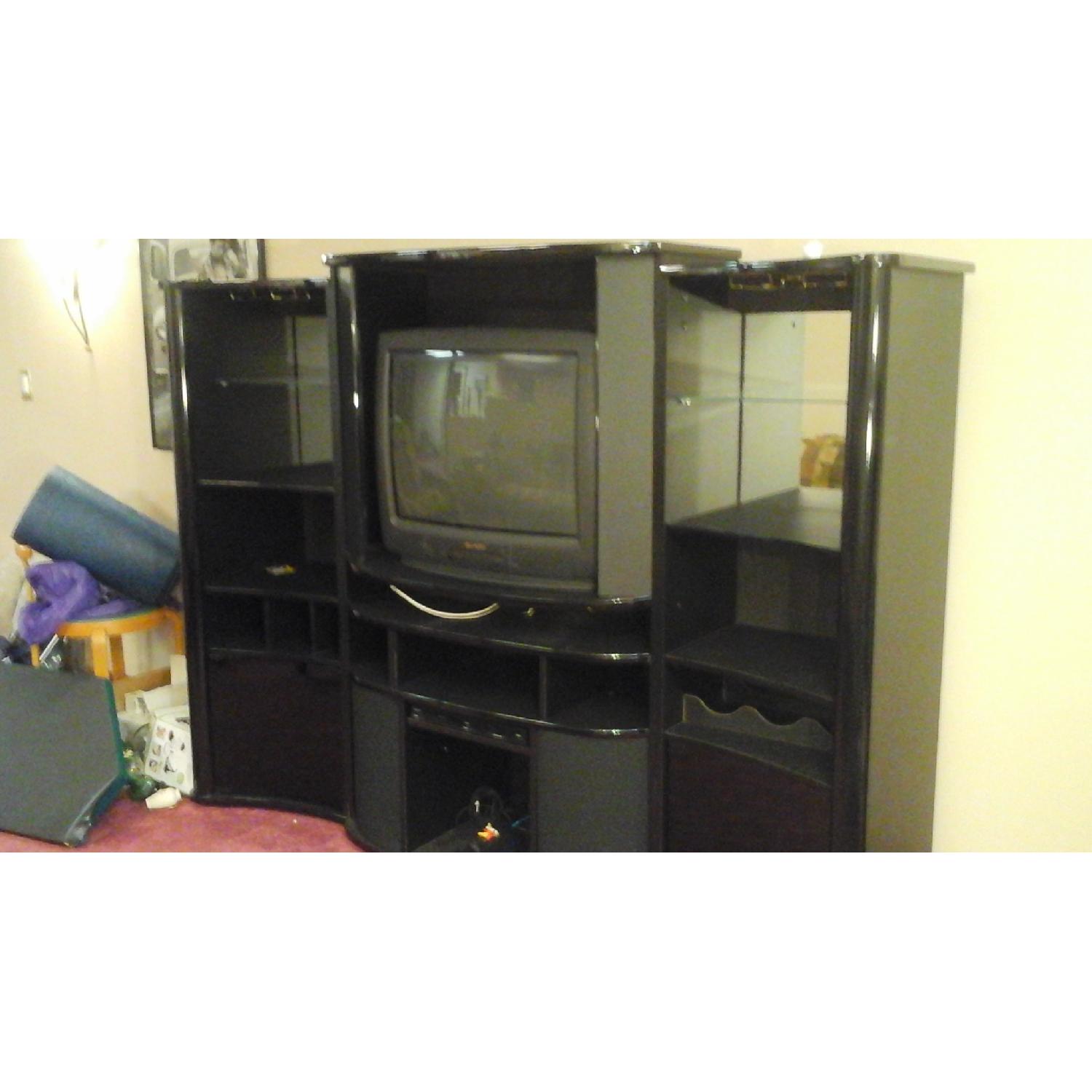 Italian Black Lacquer Entertainment Center - image-13