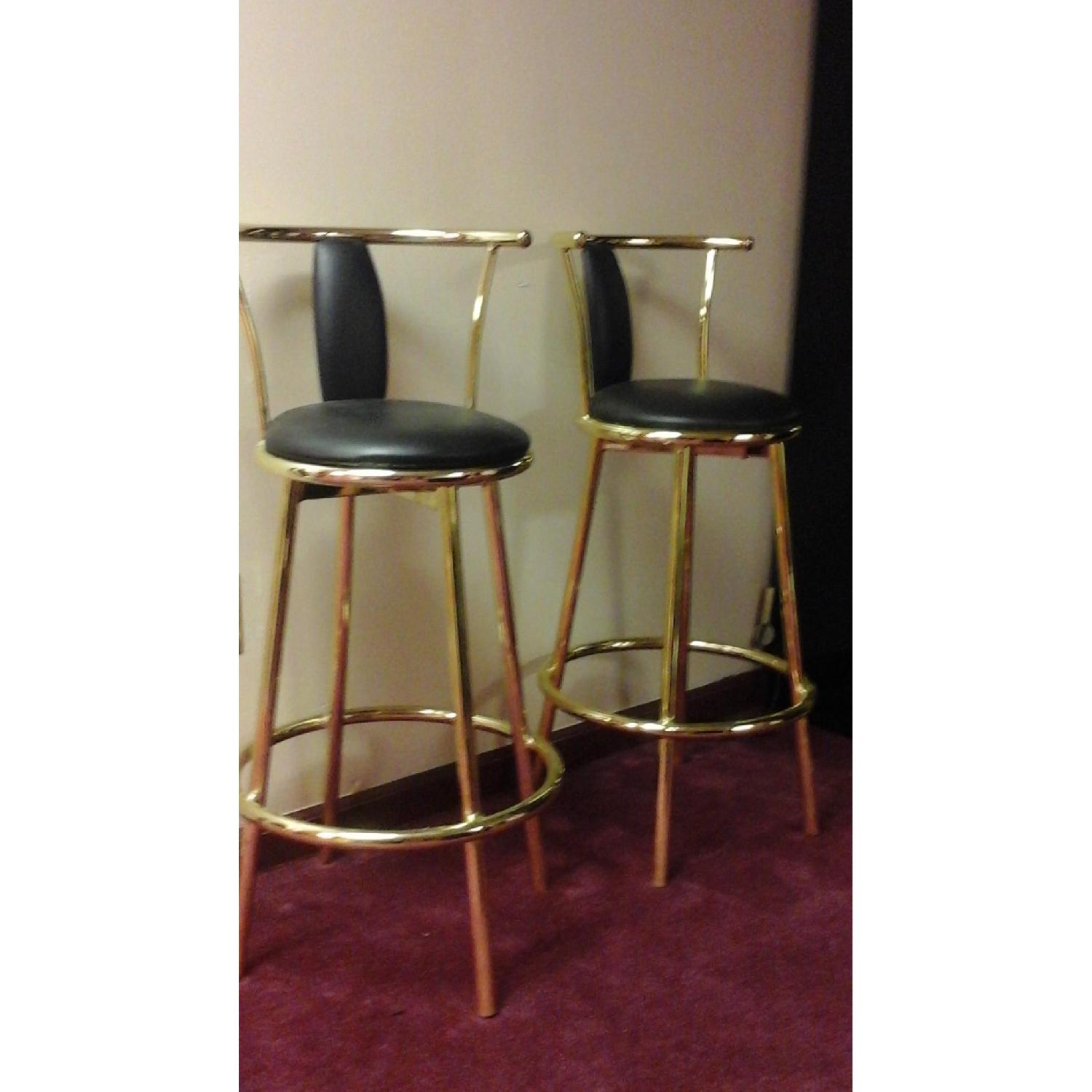 Black & Brass Bar Stool AptDeco