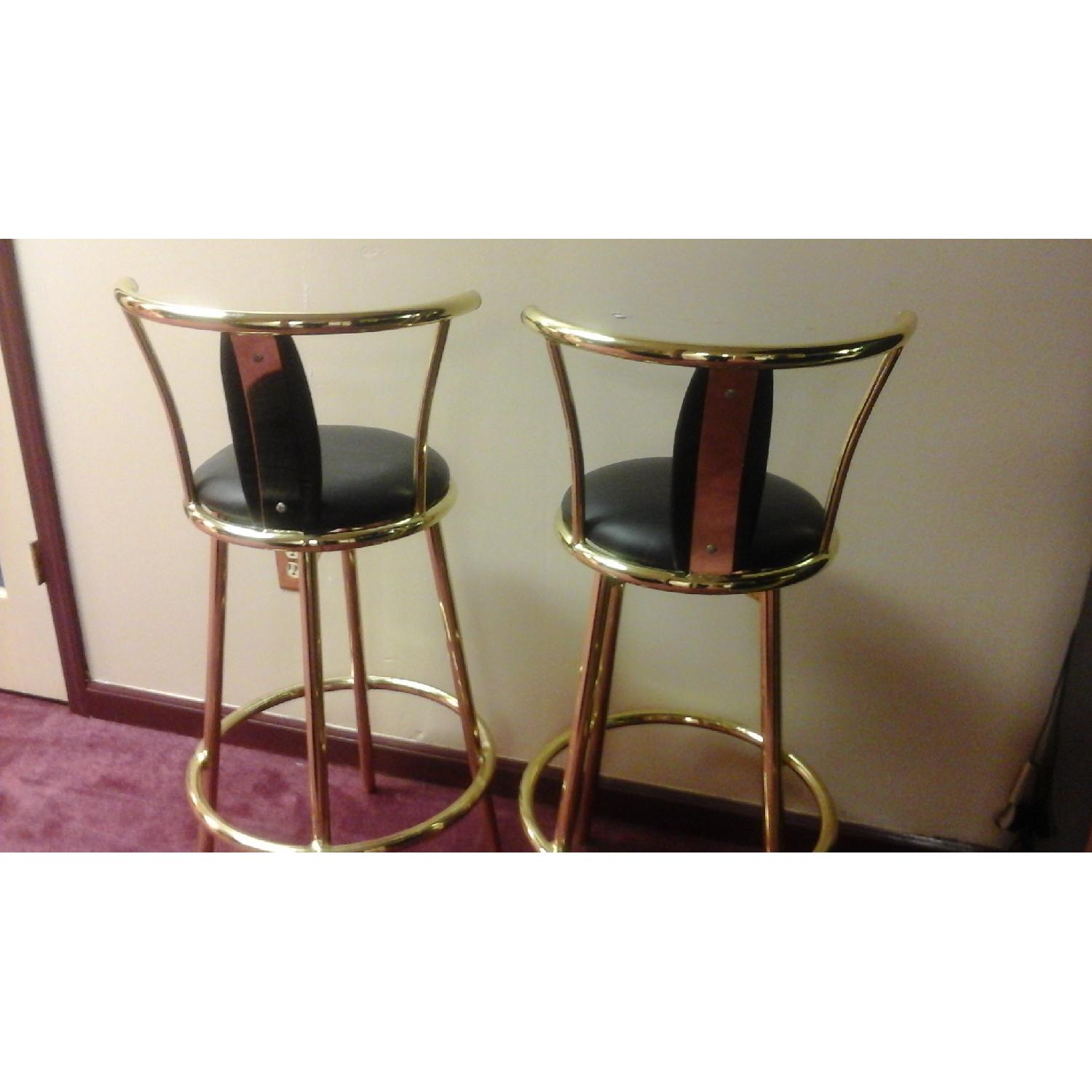 Black & Brass Bar Stool AptDeco