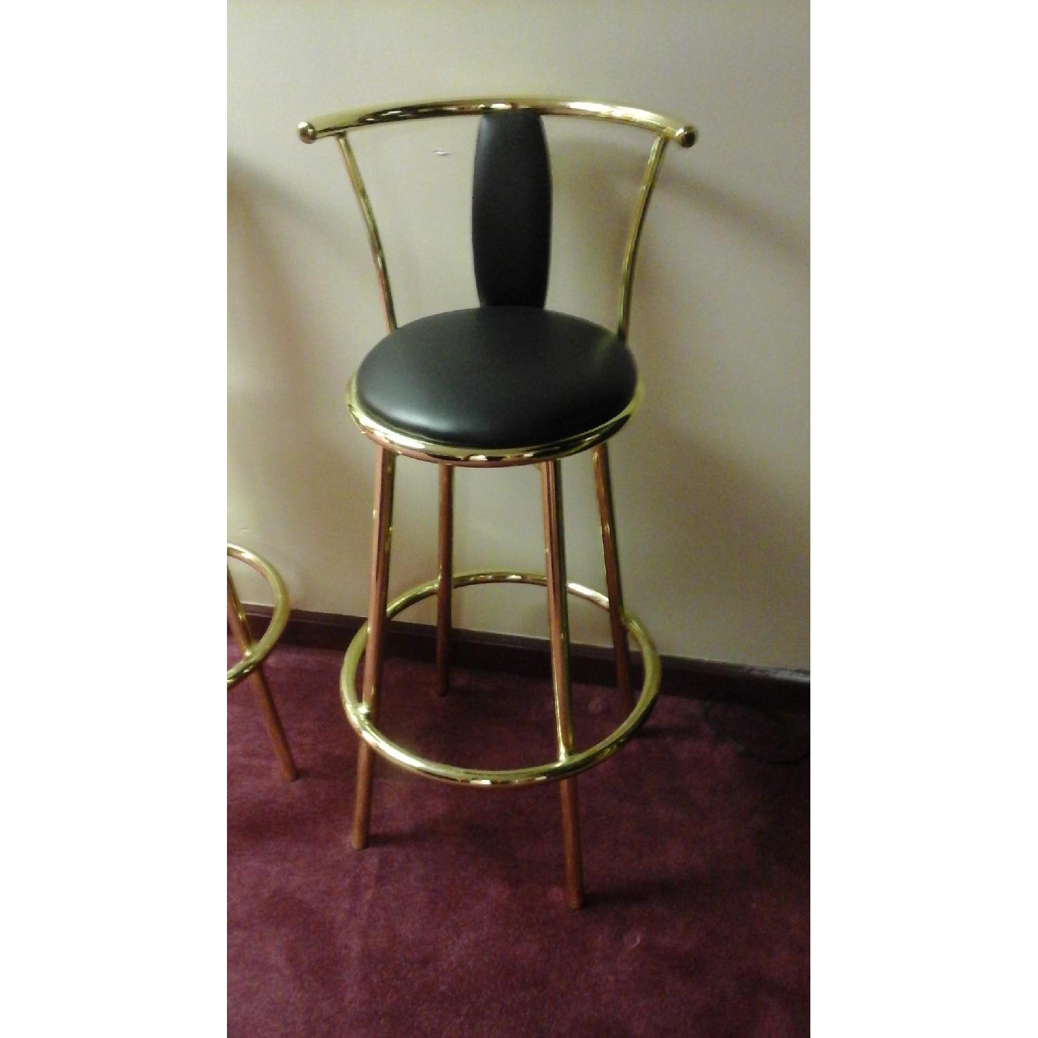 Black & Brass Bar Stool AptDeco
