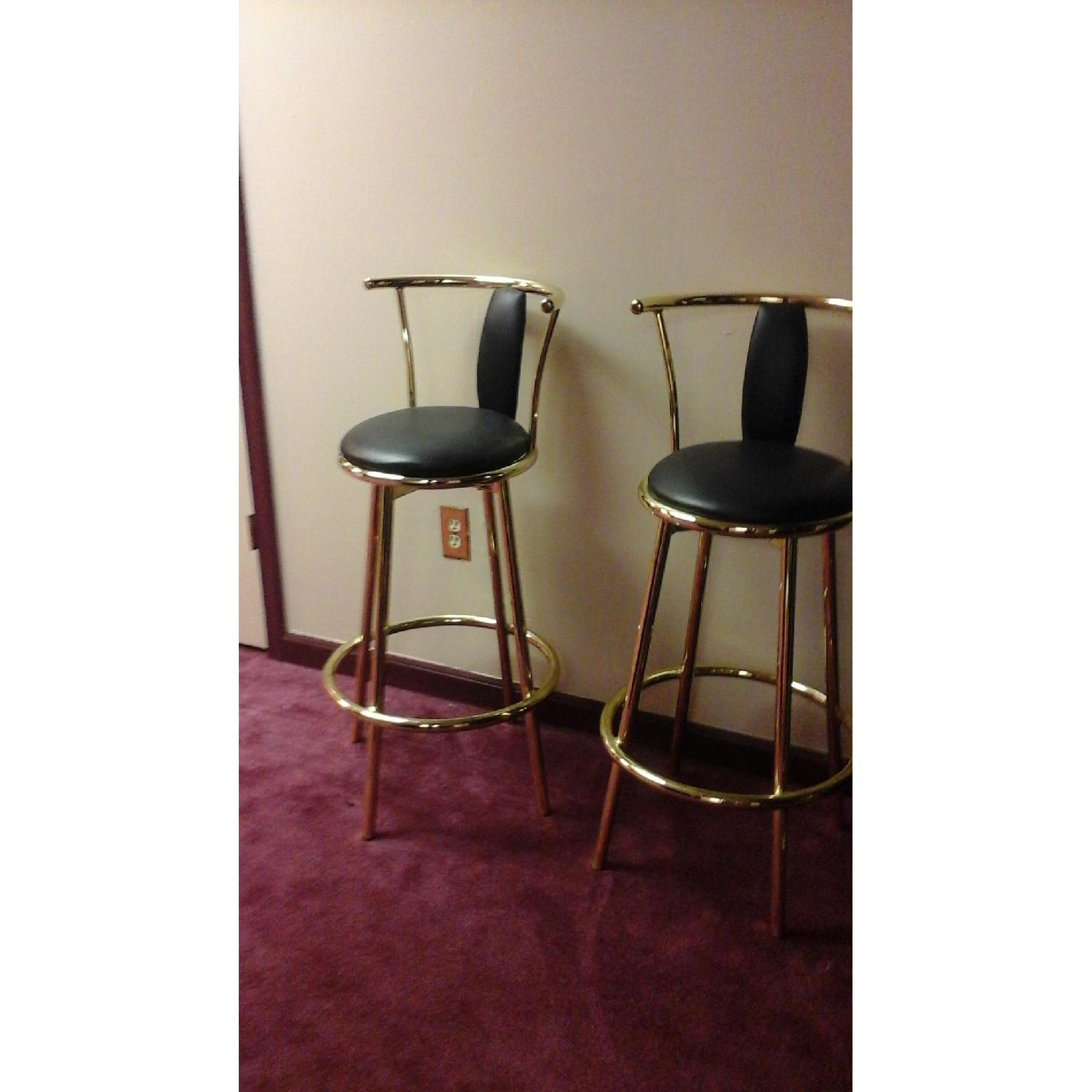 Black & Brass Bar Stool AptDeco