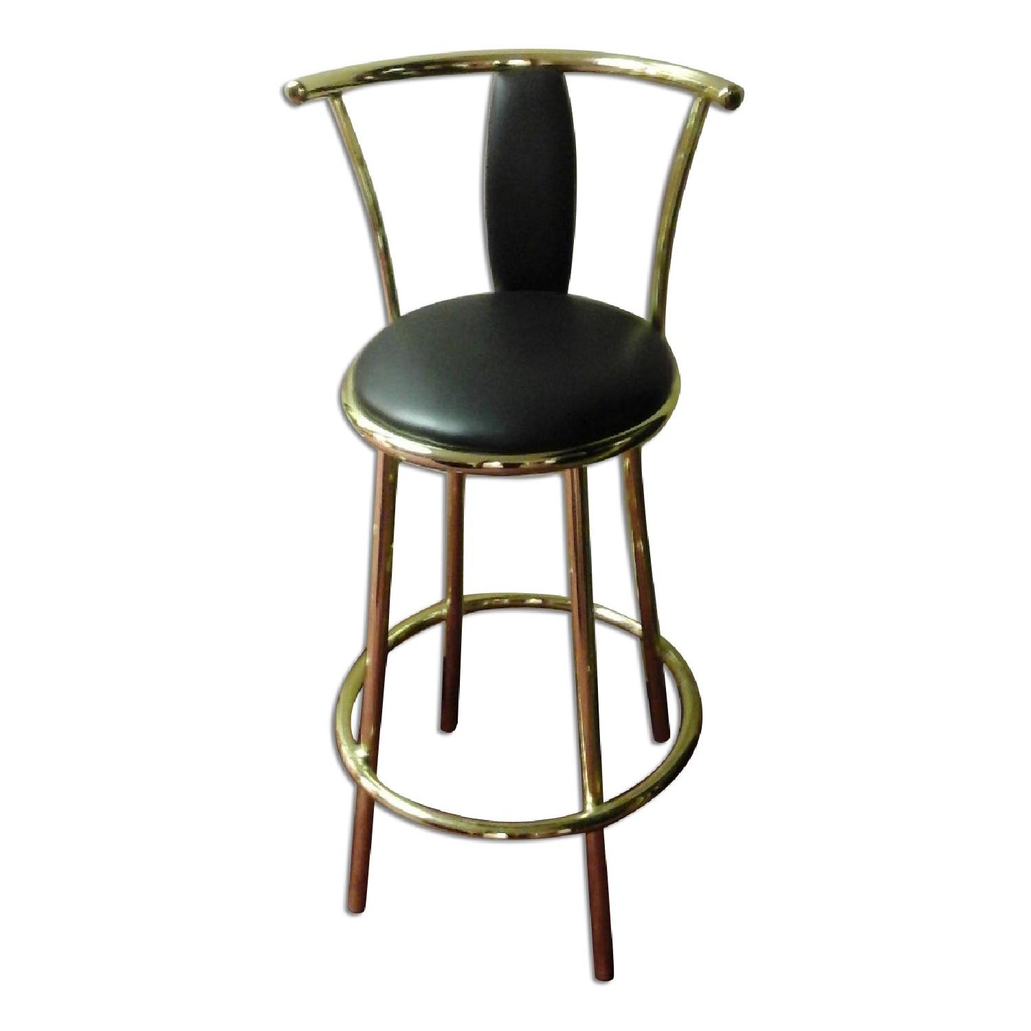 Black & Brass Bar Stool AptDeco