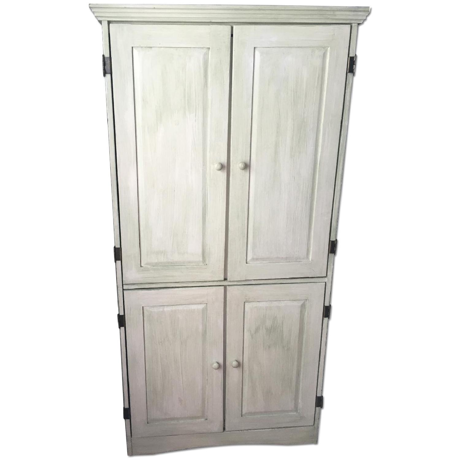 Green Wood Armoire AptDeco