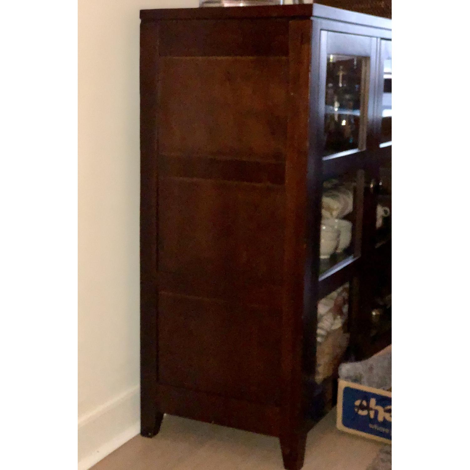 Crate & Barrel Glass Front Storage/China Cabinet - image-2