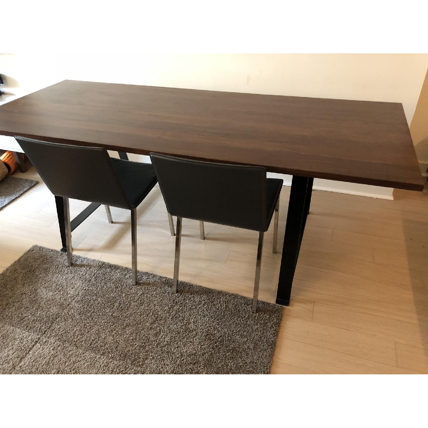 CB2 Coop Collection Dining Table w/ Walnut Top AptDeco