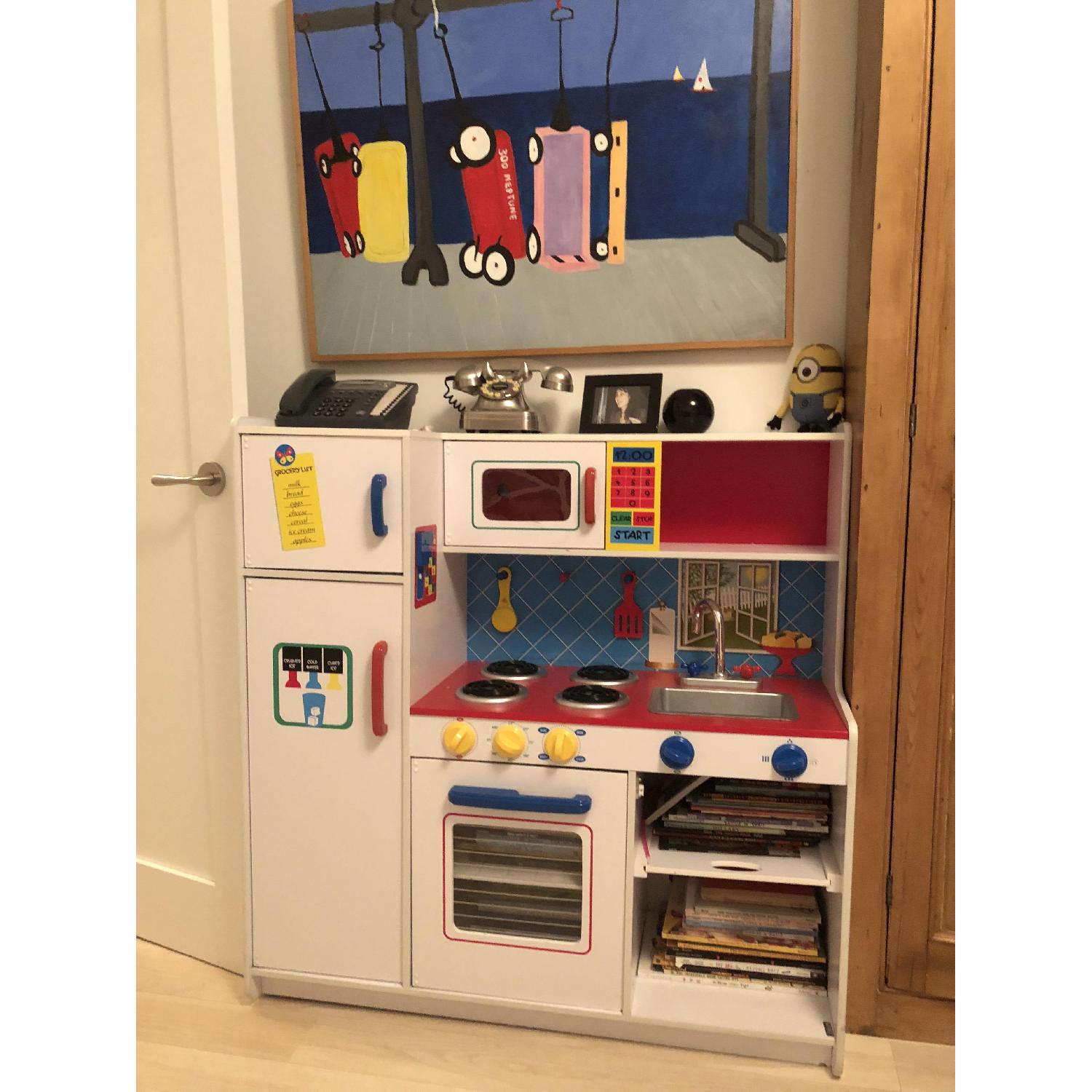 KidKraft Children's Deluxe Play Kitchen w/ Bookcase/Storage - image-2
