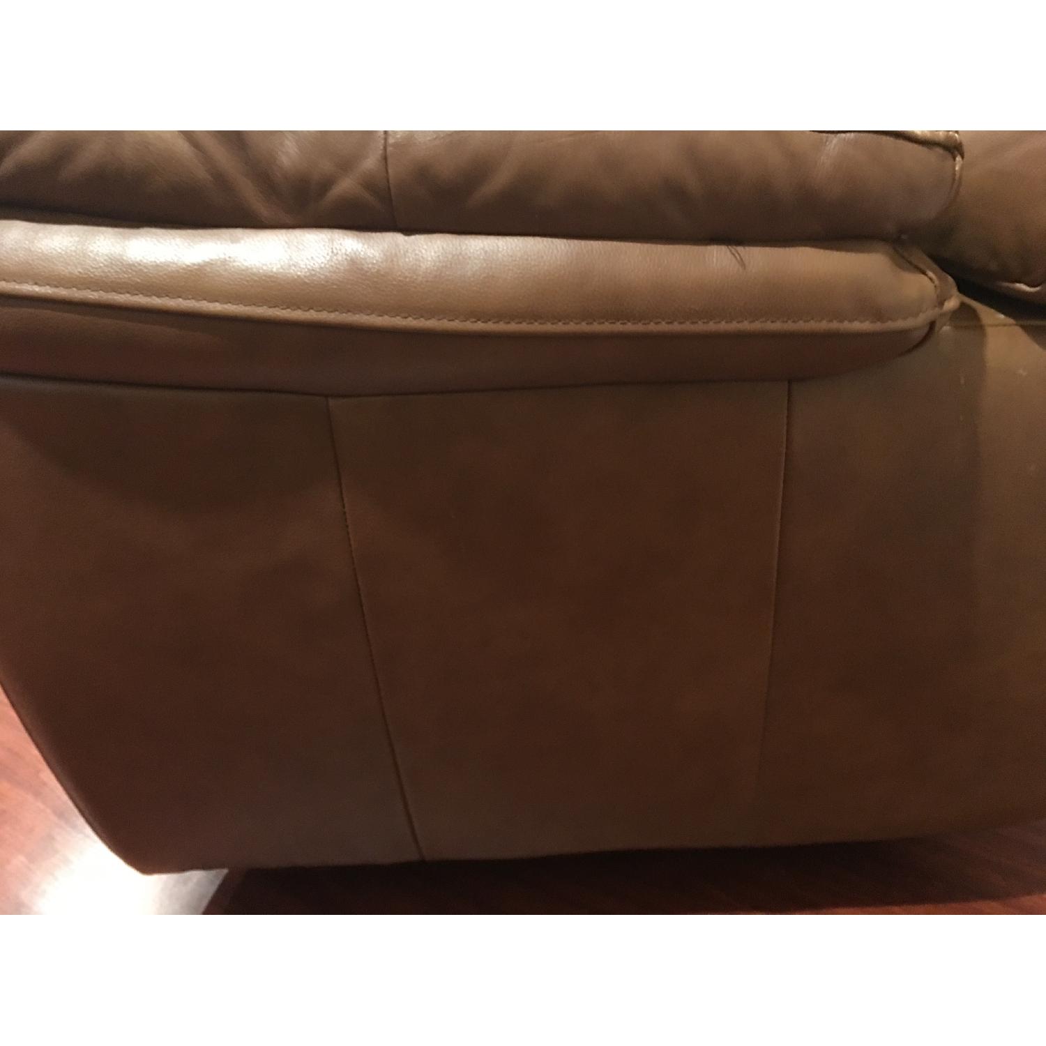Raymour & Flanigan Honey Brown Leather Recliner - image-6