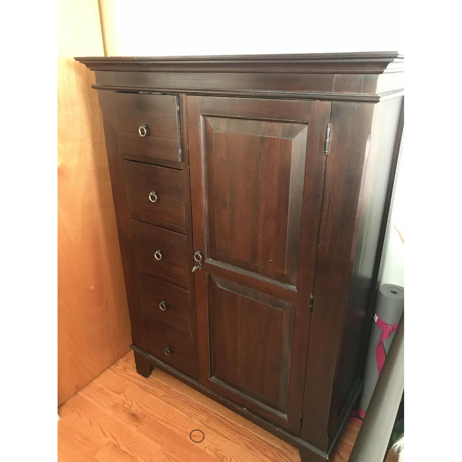 Crate & Barrel Vintage Wood Armoire - image-2