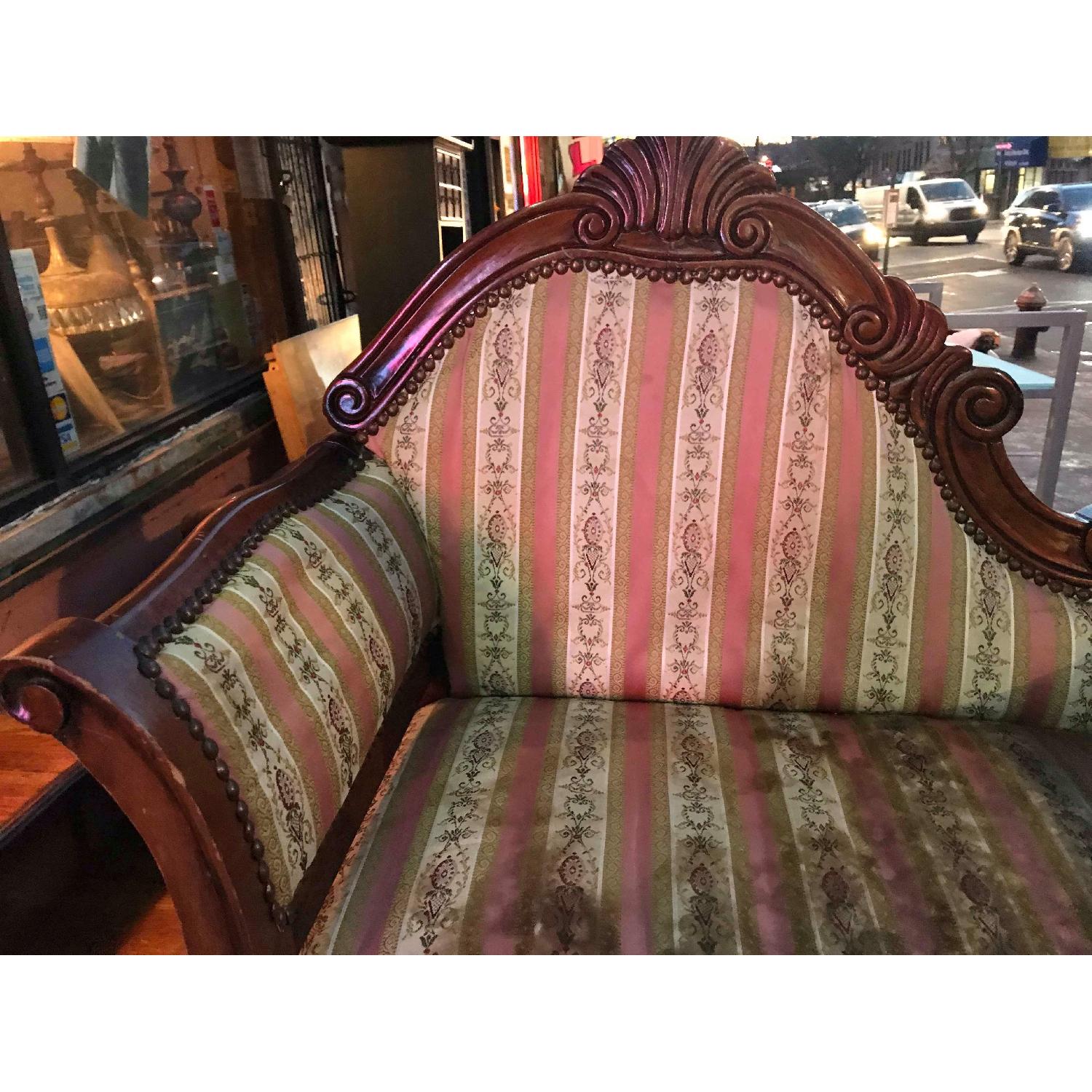 Antique 1930s Telephone Table Gossip Brench/Armchair - image-5