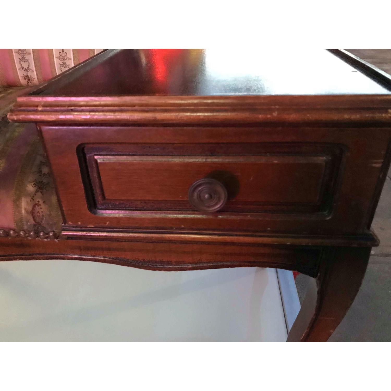 Antique 1930s Telephone Table Gossip Brench/Armchair - image-7