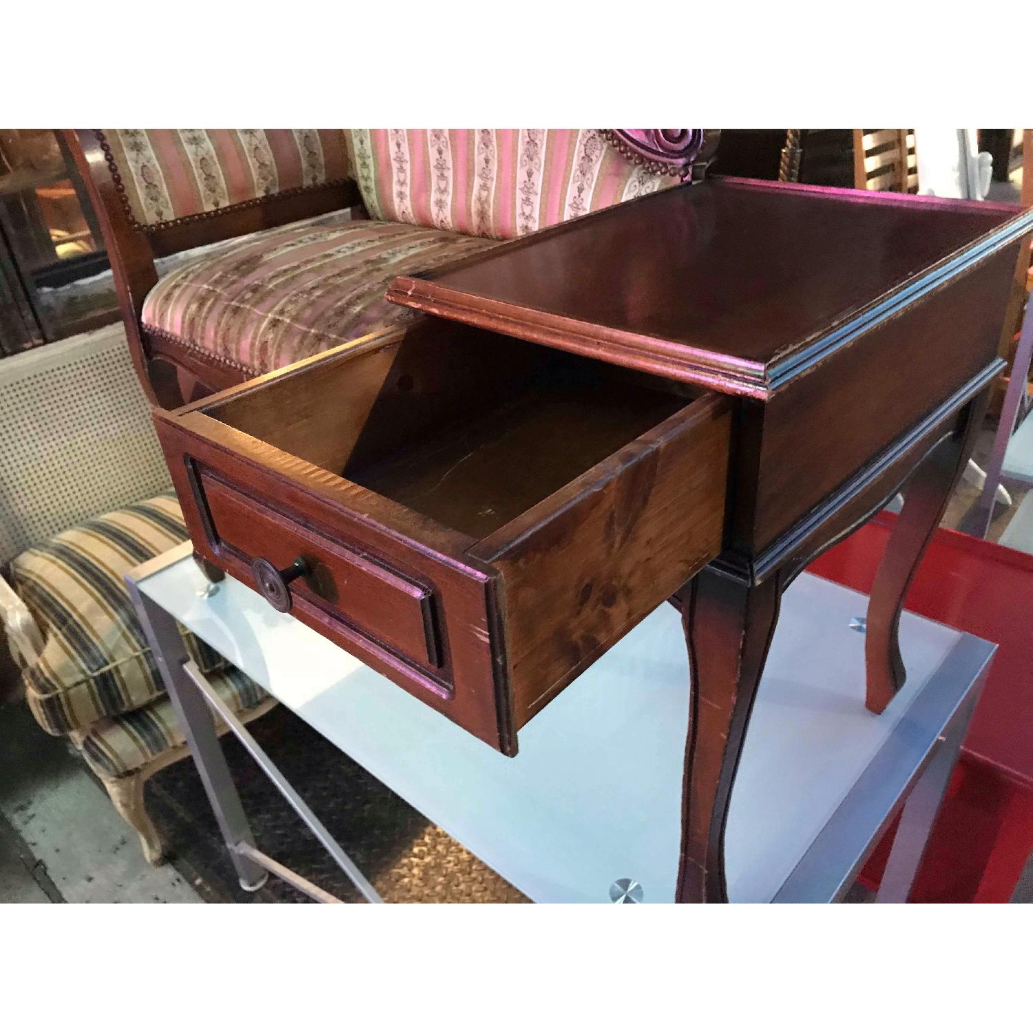 Antique 1930s Telephone Table Gossip Brench/Armchair - image-11