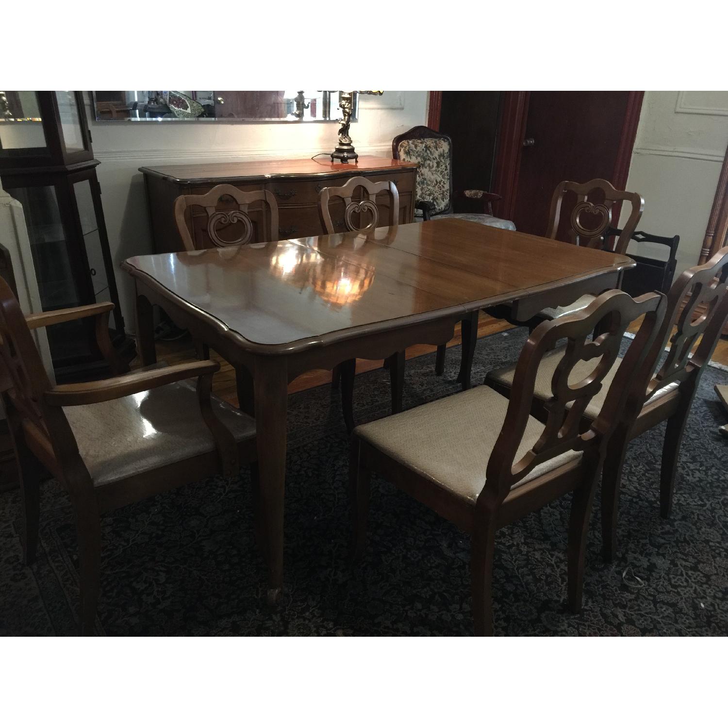 Antique Wood Dining Table - image-1