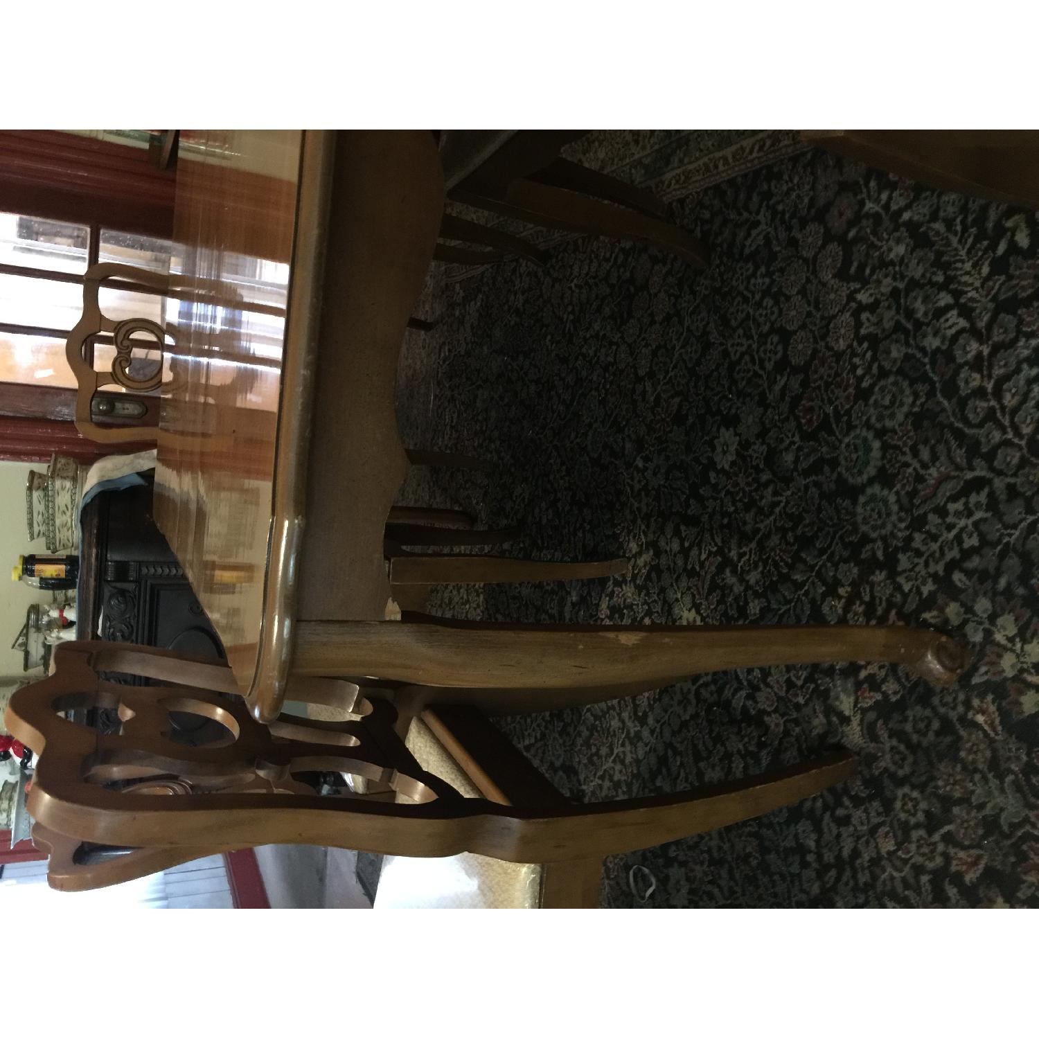 Antique Wood Dining Table - image-2