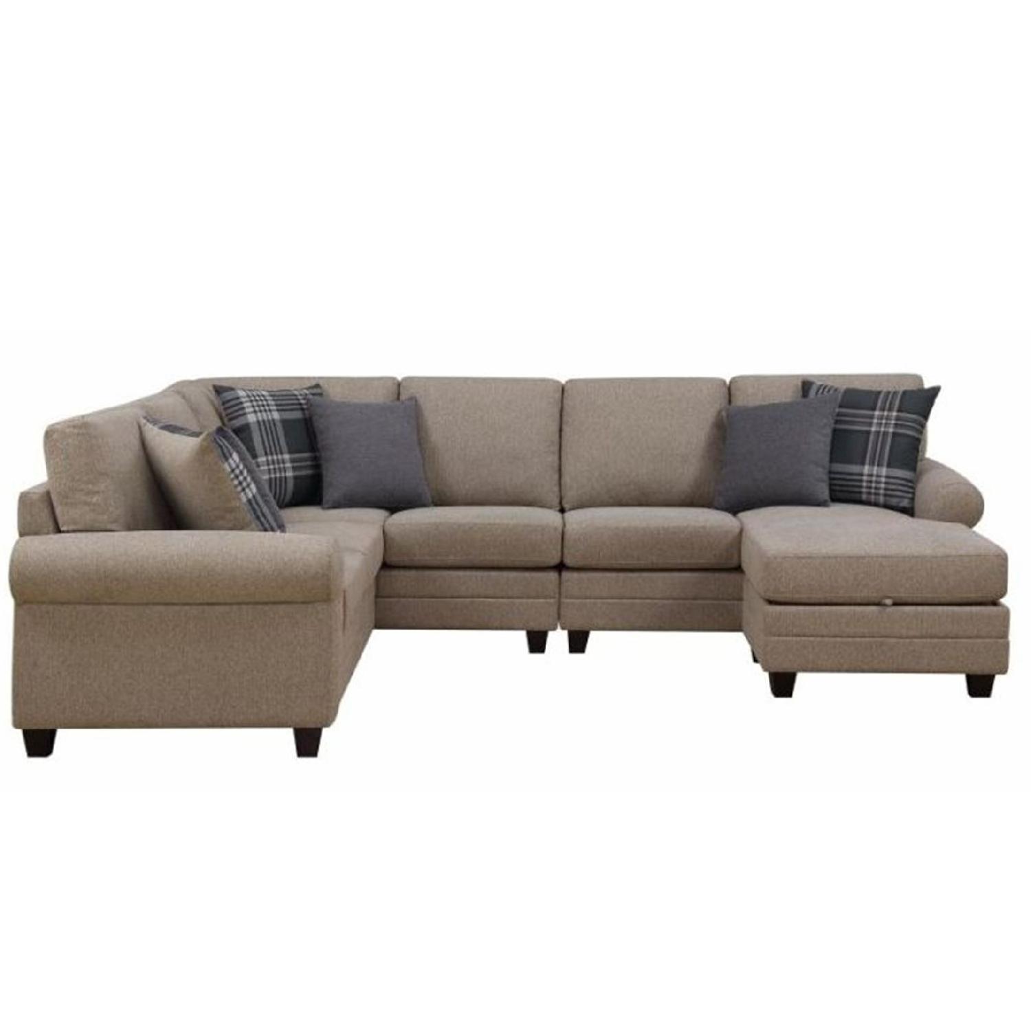Modern Beige Sectional Sofa AptDeco