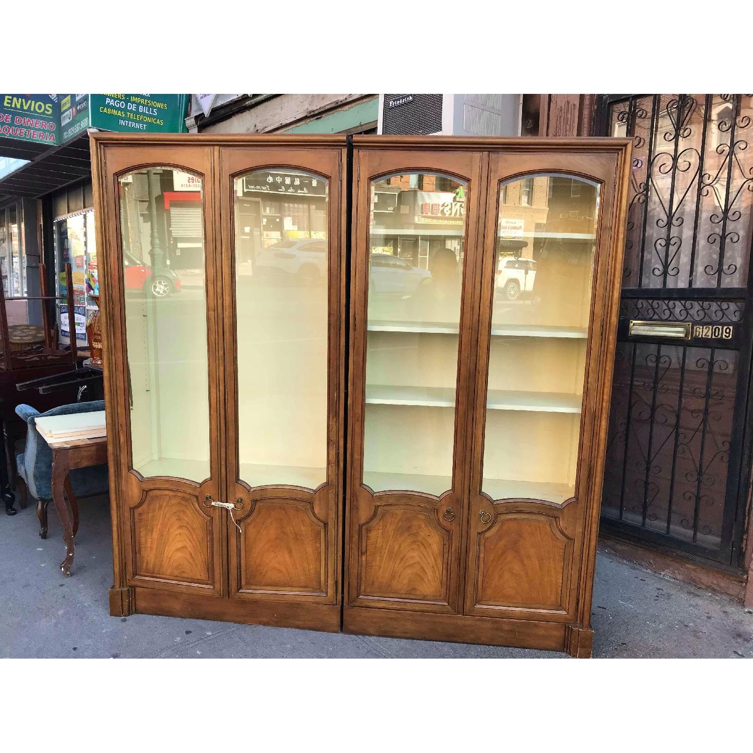 Baker Furniture Vintage Cabinet w/ Glass Doors - image-5