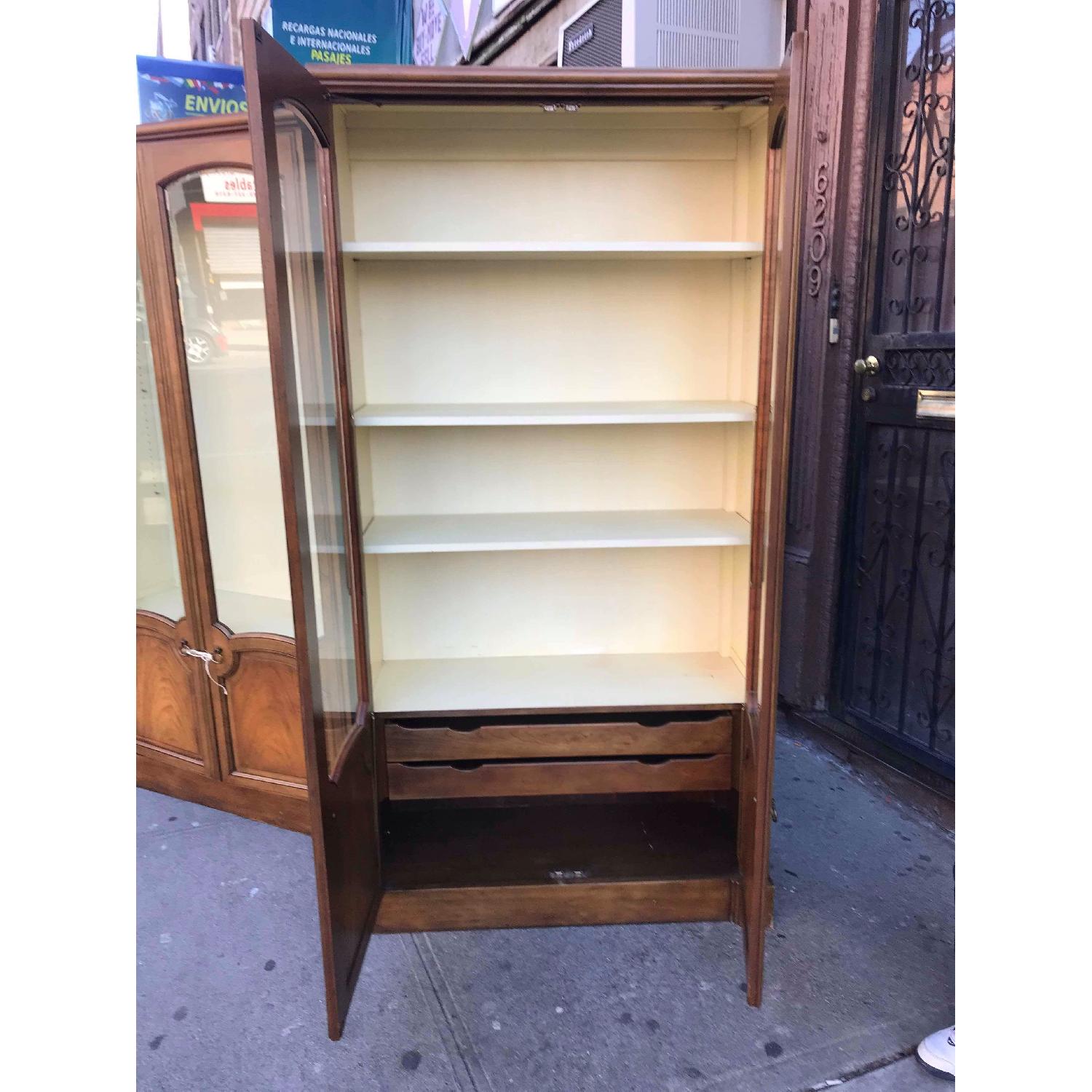 Baker Furniture Vintage Cabinet w/ Glass Doors - image-10