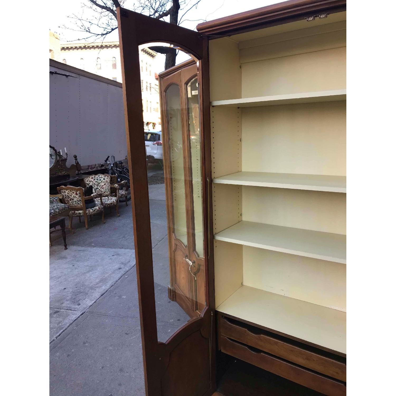 Baker Furniture Vintage Cabinet w/ Glass Doors - image-11