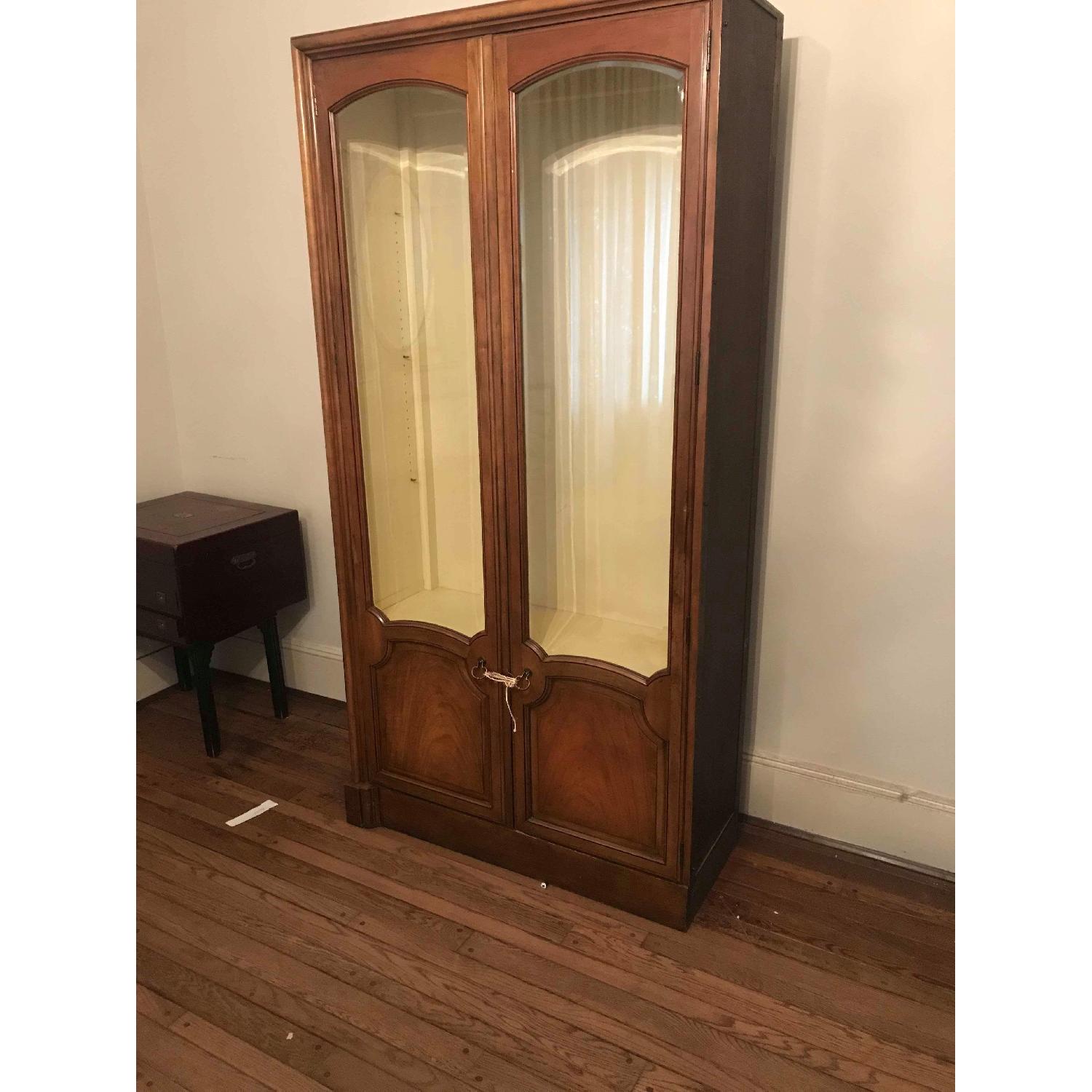 Baker Furniture Vintage Cabinet w/ Glass Doors - image-15