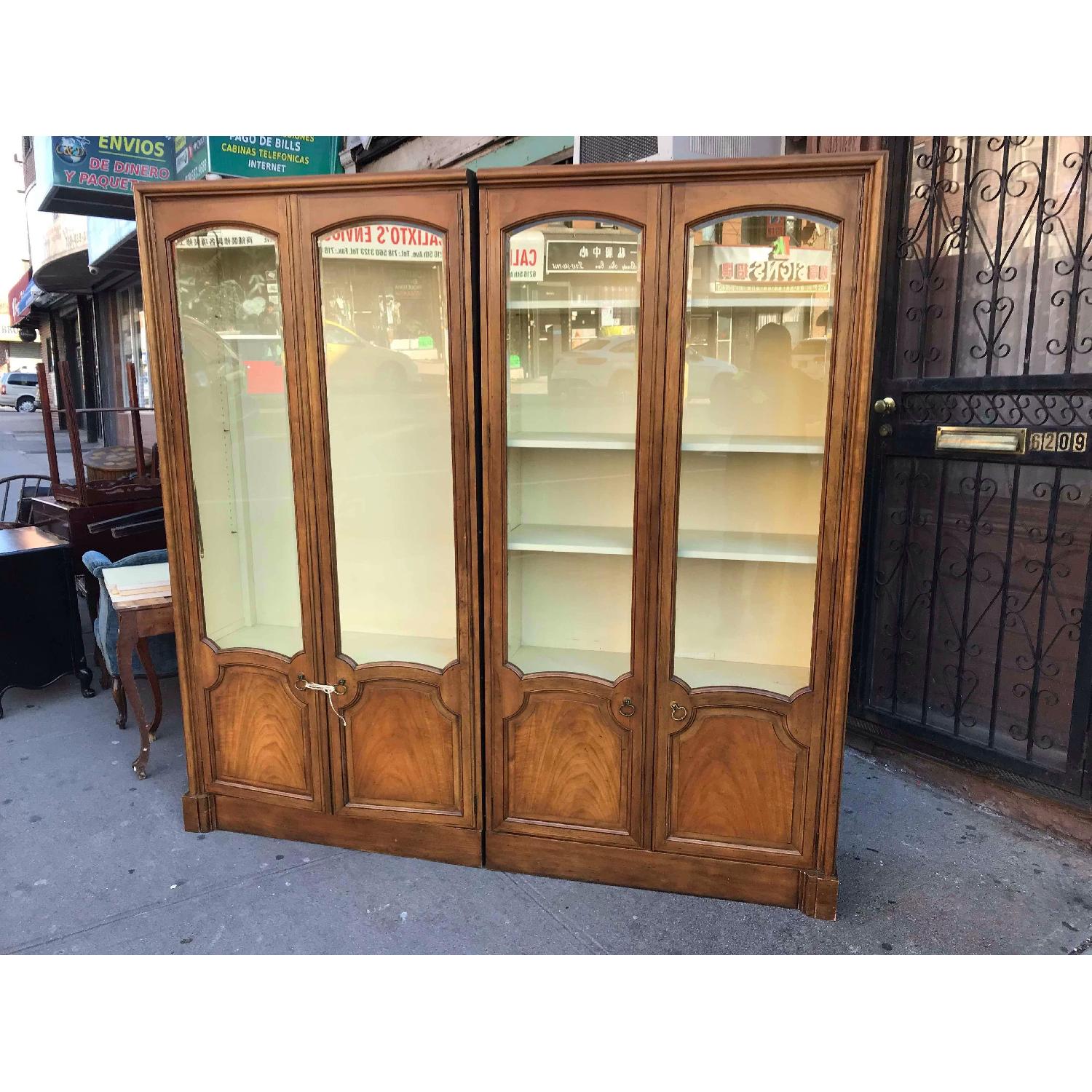 Baker Furniture Vintage Cabinet w/ Glass Doors - image-18
