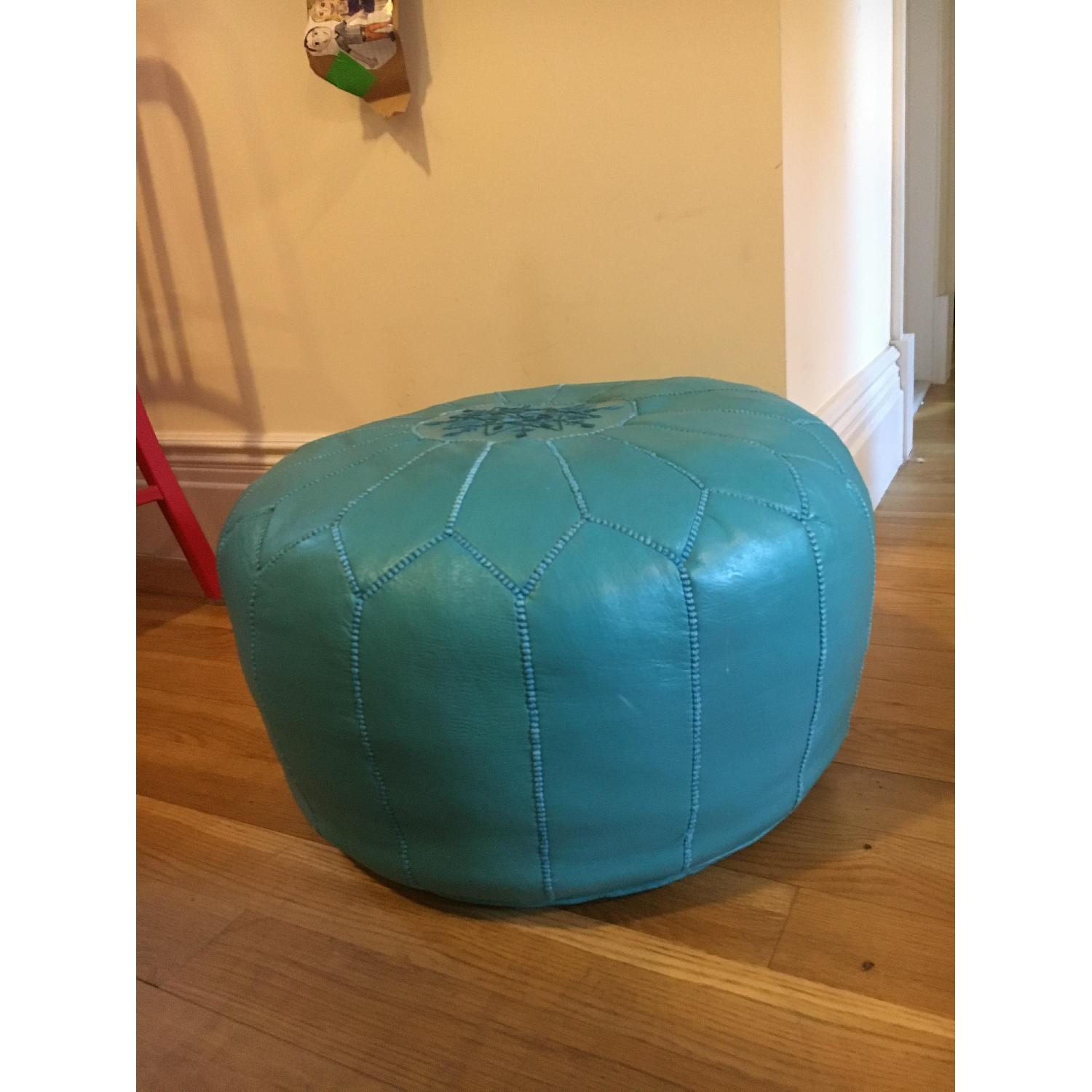 Jonathan Adler Moroccan Leather Pouf - image-2