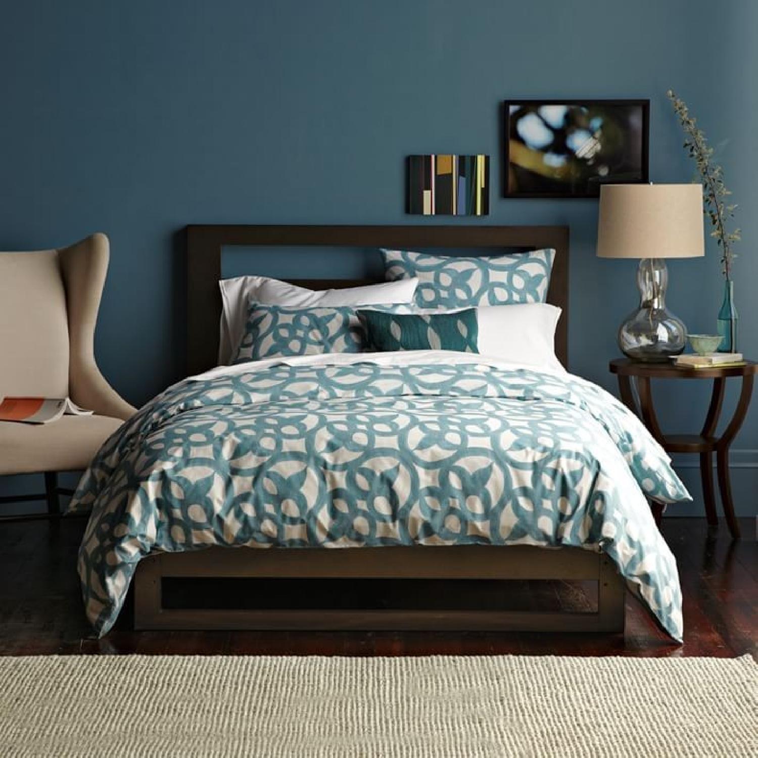West Elm Low Wood Cutout Queen Headboard - image-1