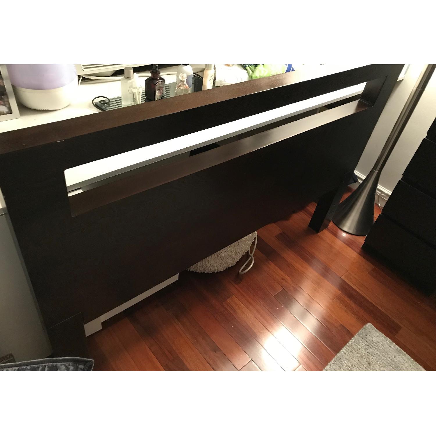 West Elm Low Wood Cutout Queen Headboard - image-3